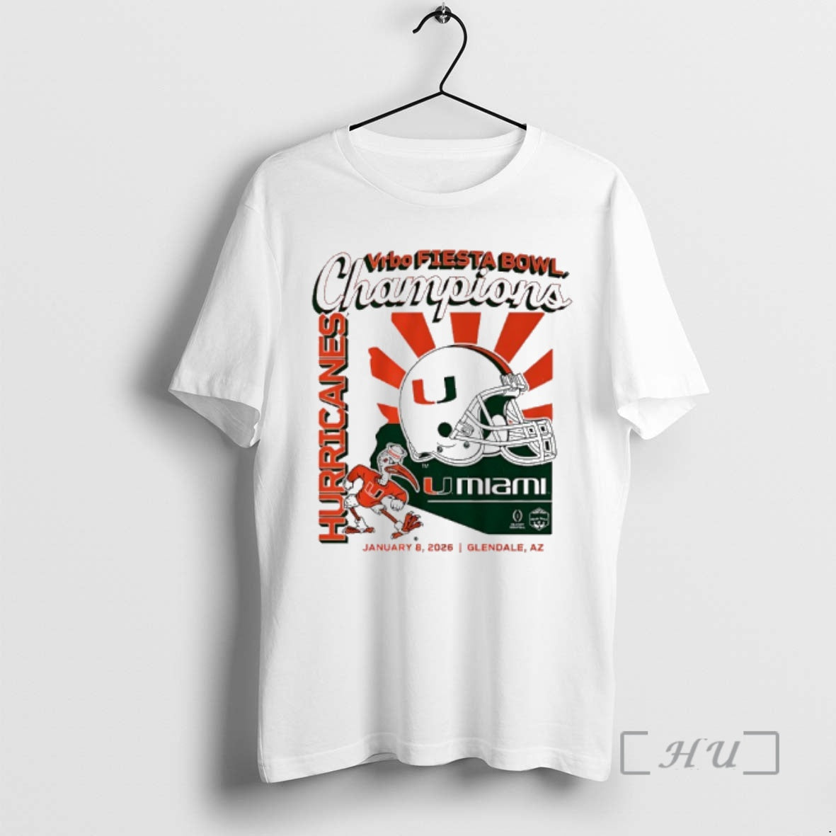 Officials Miami Football Cfp Vrbo Fiesta Bowl Champions Helmet Vintage - T-Shirt, Sweatshirt, Hoodie