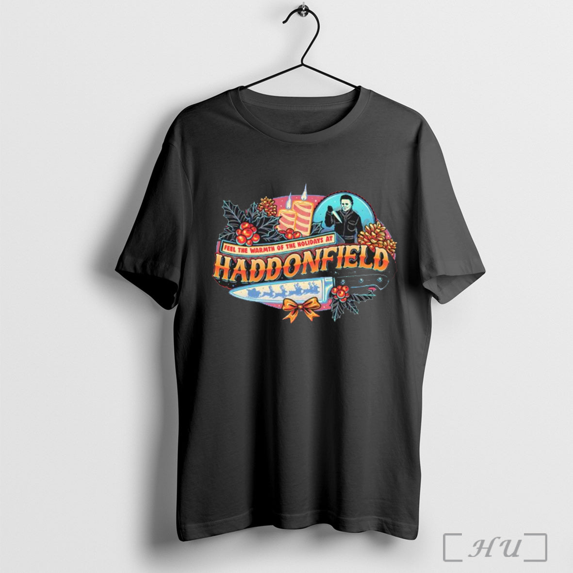 Officials Michael Myers Feel The Warmth Of The Holiday At Haddonfied Halloween Character Unisex T-shirt, Sweatshirt, Hoodie, Long Sleeve Tee - T-Shirt, Sweatshirt, Hoodie