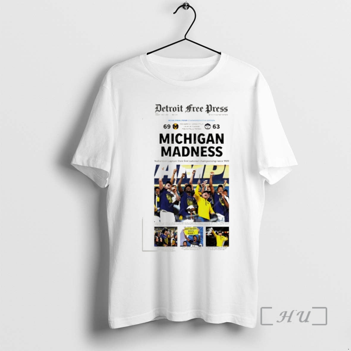 Officials Michigan Wolverines Basketball Ncaa Champions March Madness Celebration Newspaper - T-Shirt, Sweatshirt, Hoodie