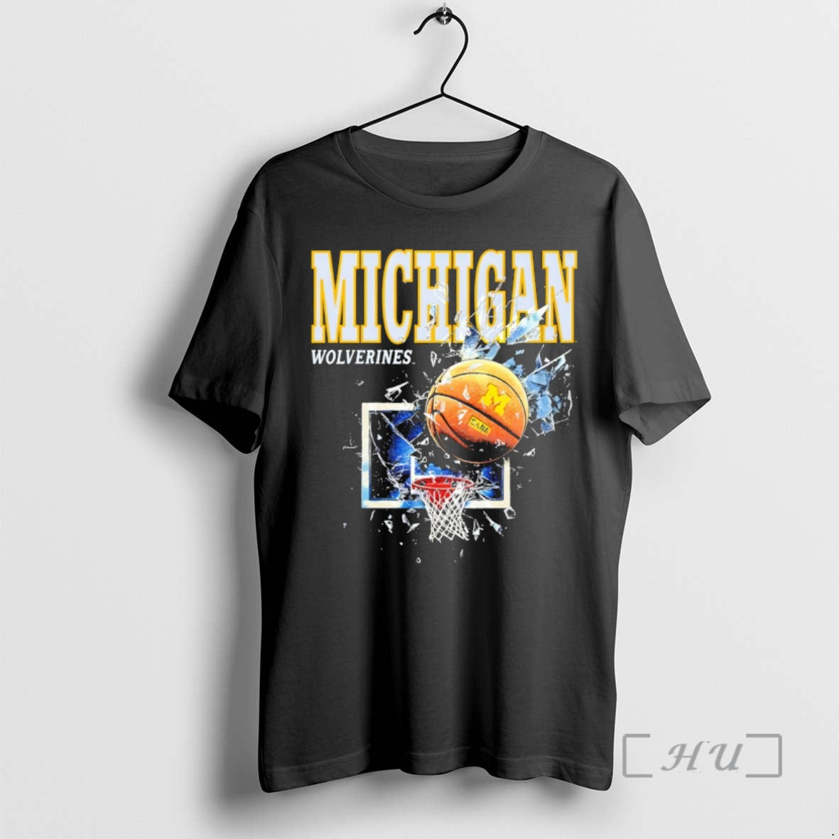 Officials Michigan Wolverines Basketball Broken Glass National Champions Ncaa 2026 Unisex T-shirt, Sweatshirt, Hoodie, Long Sleeve Tee - T-Shirt, Sweatshirt, Hoodie