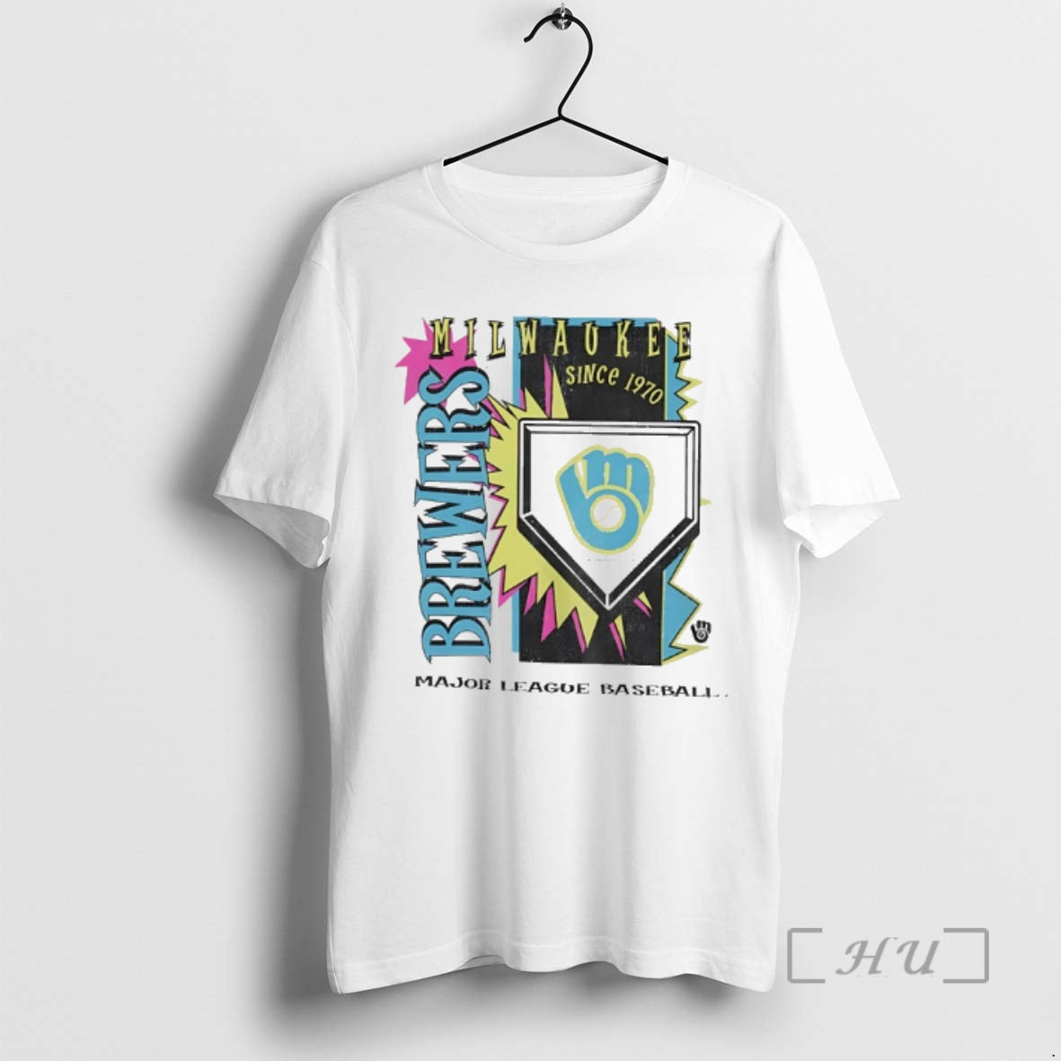 Officials Milwaukee Brewers 1970 Mlb Cooperstown Neon Field Shock Unisex T-shirt, Sweatshirt, Hoodie, Long Sleeve Tee - T-Shirt, Sweatshirt, Hoodie