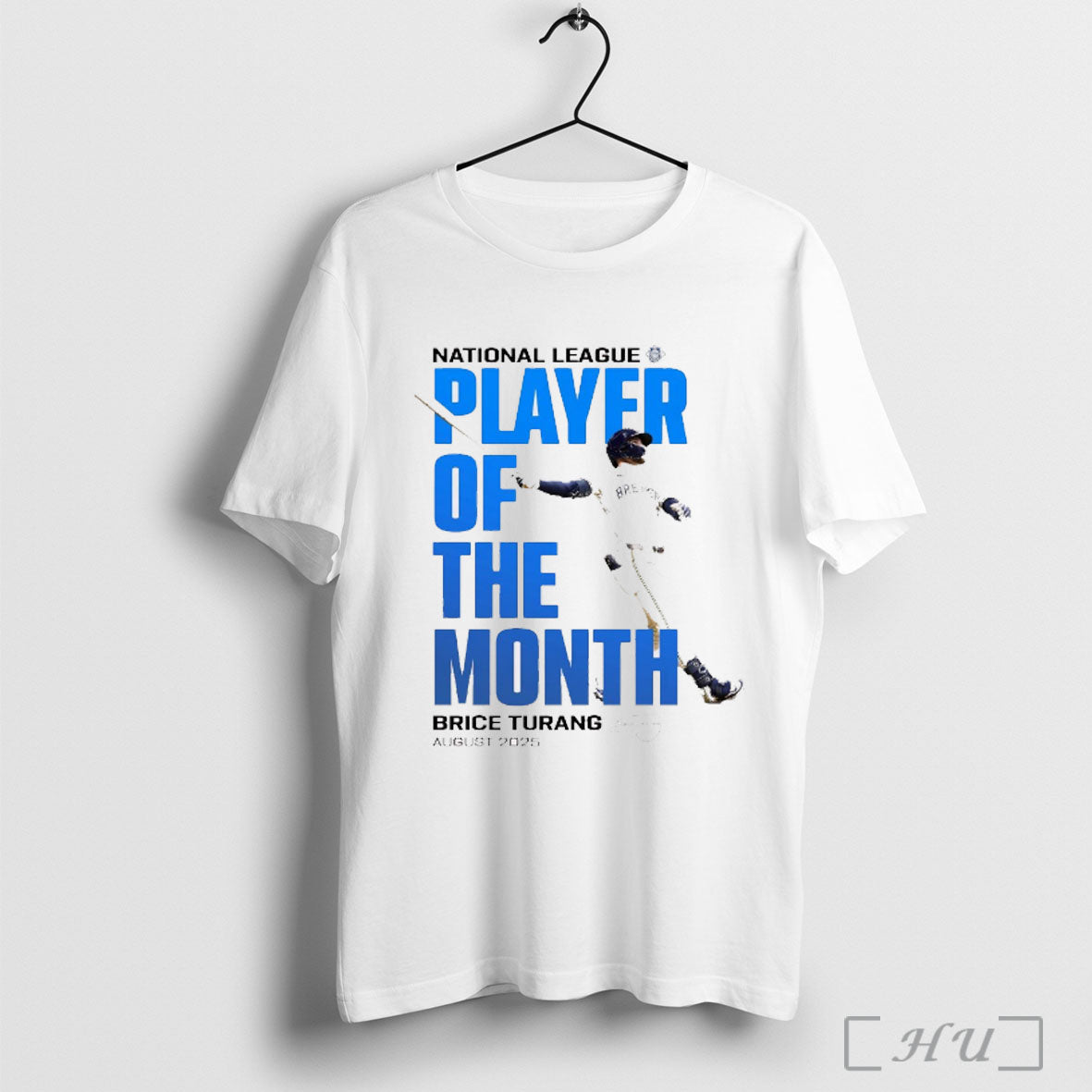 Officials Milwaukee Brewers Brice Turang National League Player Of The Month August 2025 Signature - T-Shirt, Sweatshirt, Hoodie