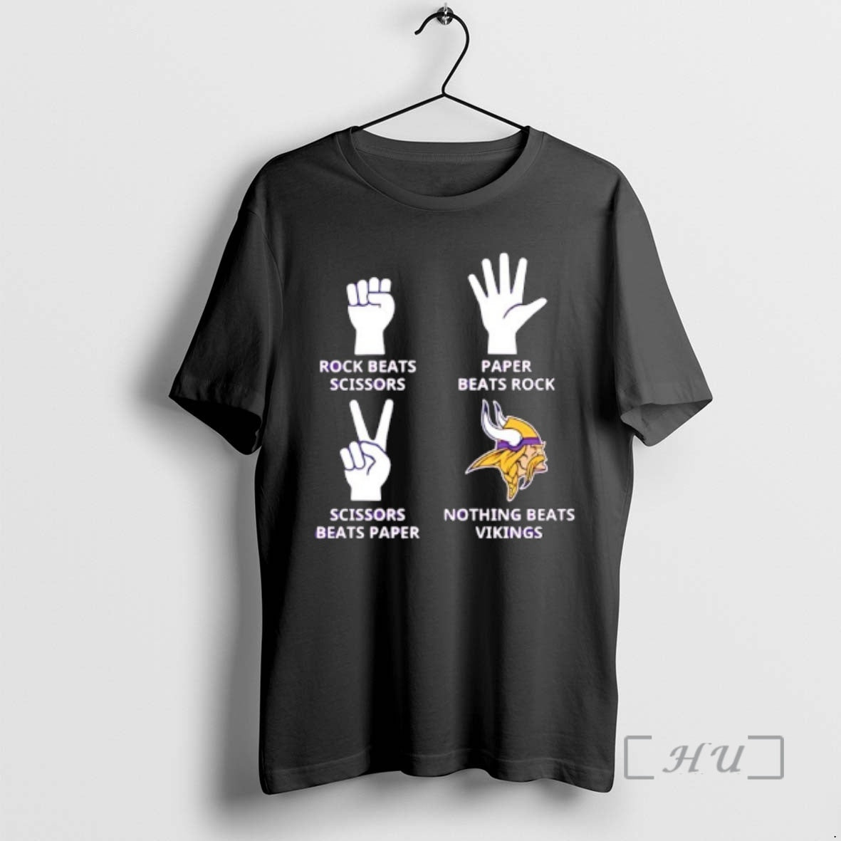 Officials Minnesota Vikings Nothing Beats Rock Beats Scissors Paper Beats Rock Scissors Beats Paper Premium - T-Shirt, Sweatshirt, Hoodie