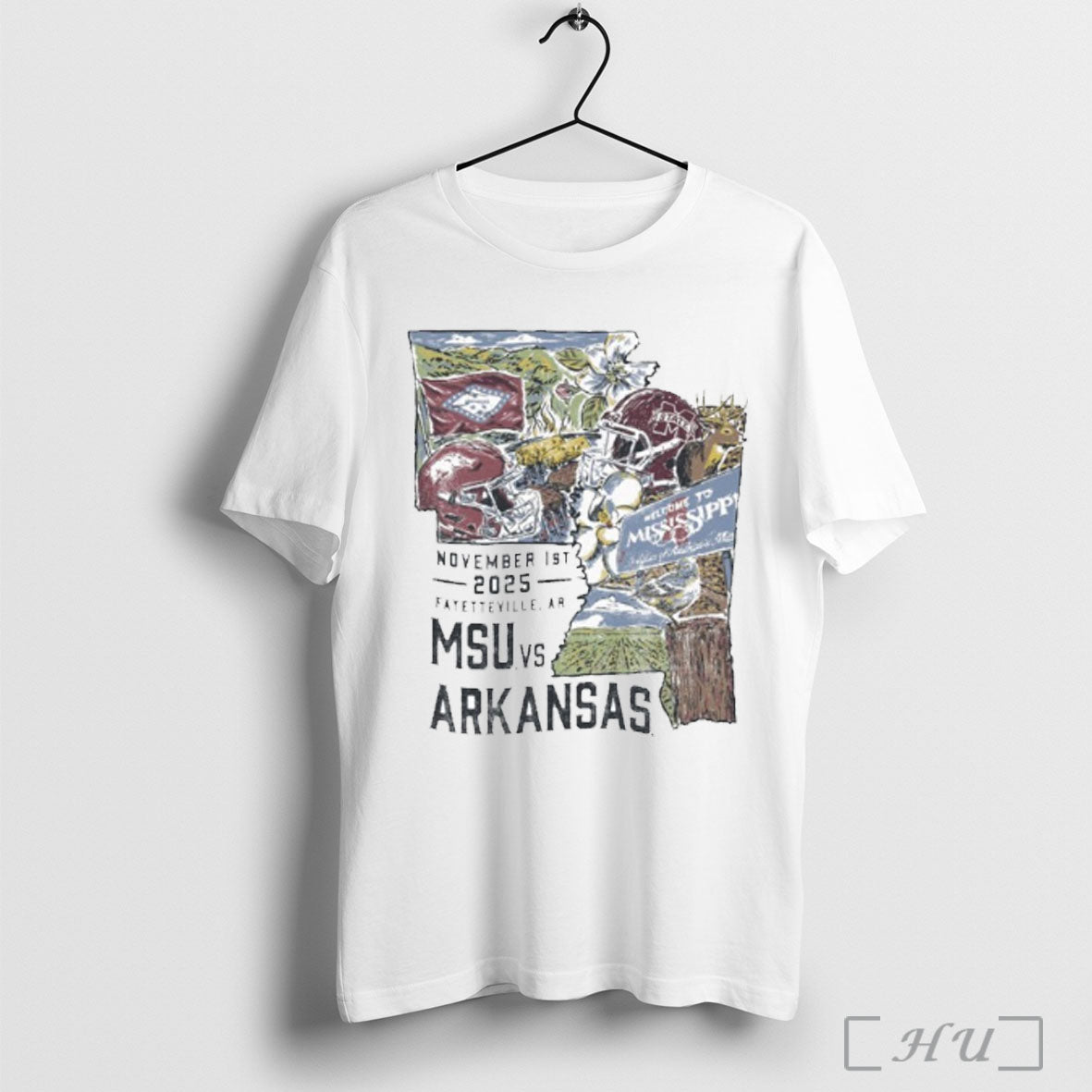 Officials Mississippi State Bulldogs Vs Arkansas Razorbacks Game Day 2025 T Shirt Unisex T-shirt, Sweatshirt, Hoodie, Long Sleeve Tee - T-Shirt, Sweatshirt, Hoodie