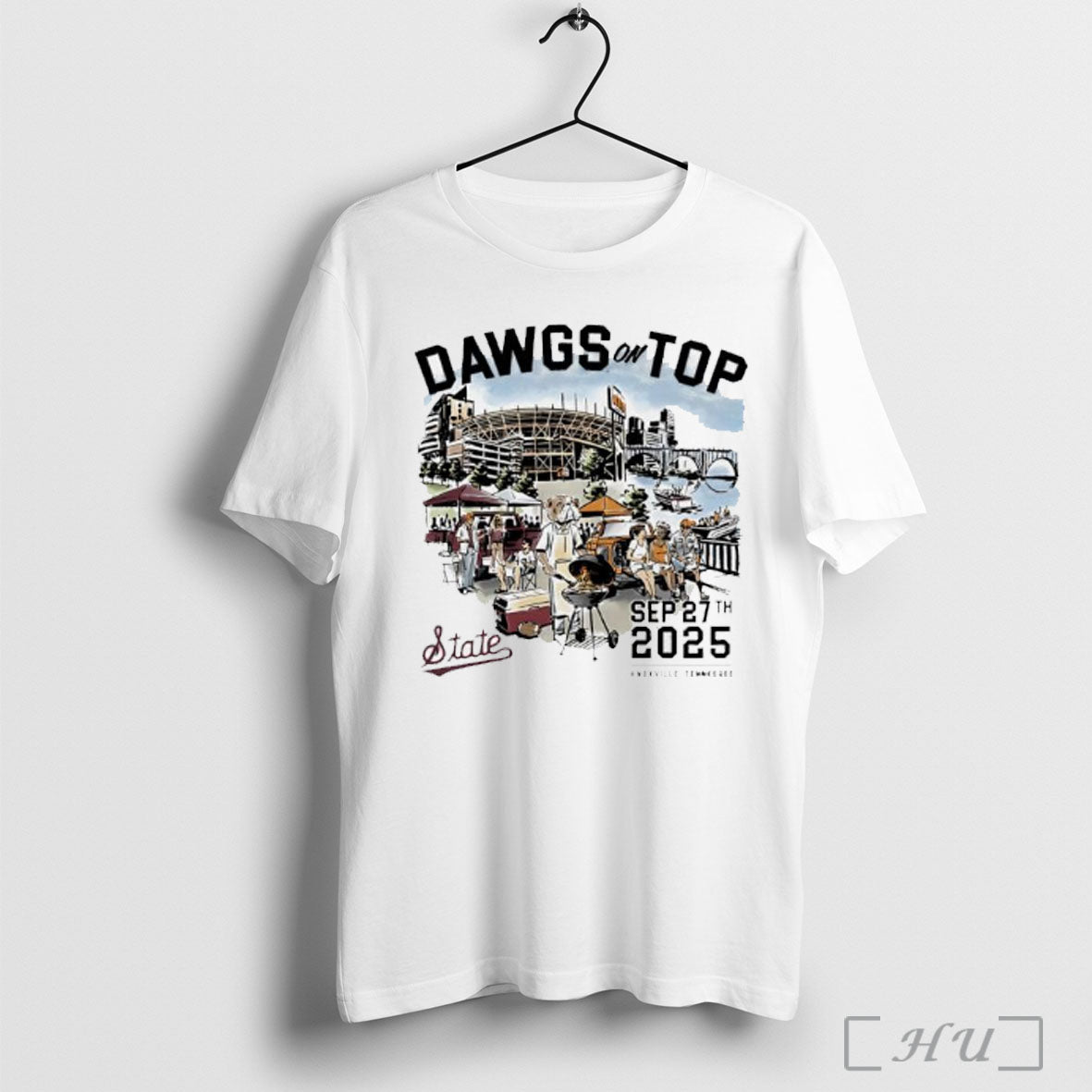 Officials Mississippi State Bulldogs Vs Tennessee Volunteers Football Game Day 2025 Dawgs On Top - T-Shirt, Sweatshirt, Hoodie