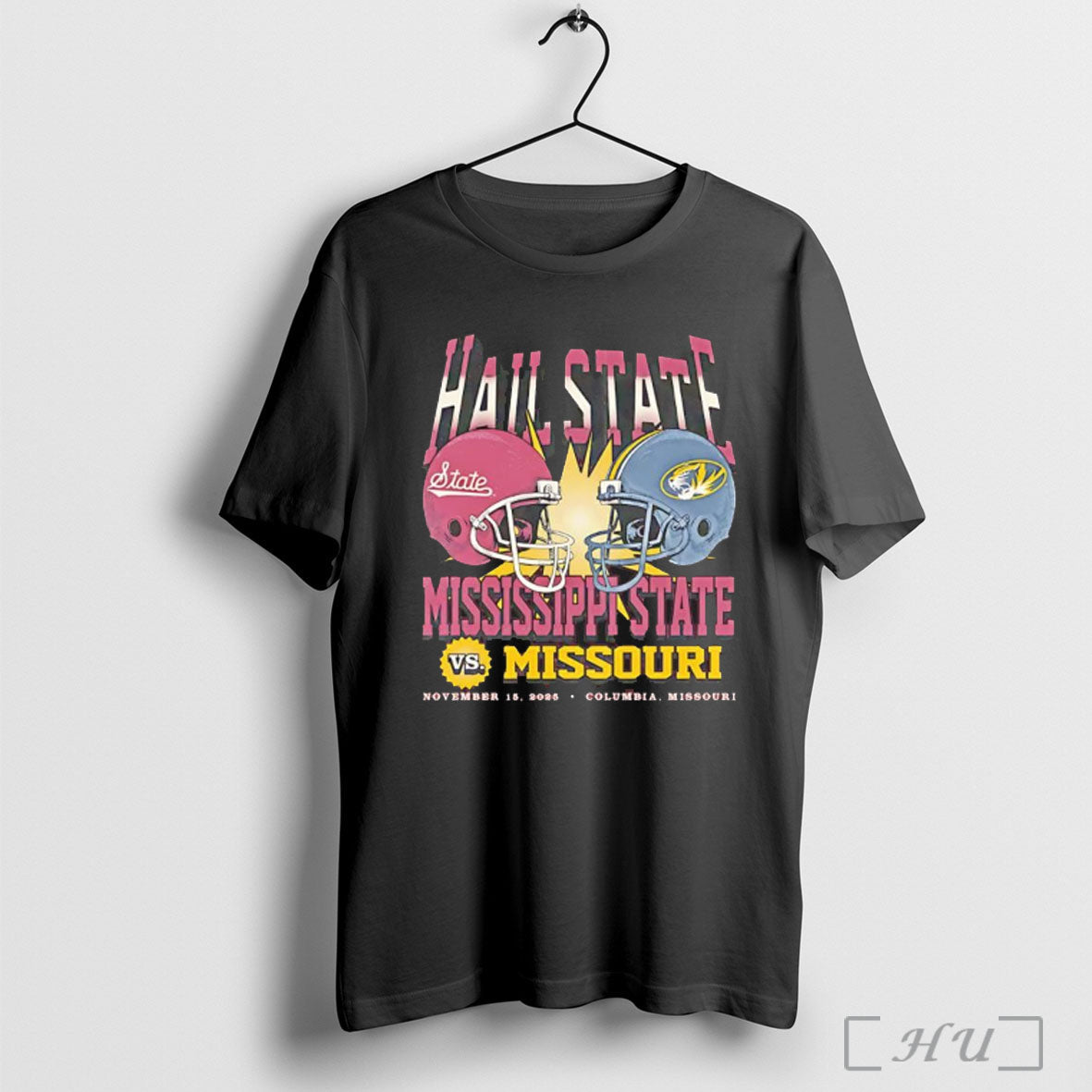 Officials Mississippi State University Vs Missouri Tigers Football Game Day 2025 T Shirt Unisex T-shirt, Sweatshirt, Hoodie, Long Sleeve Tee - T-Shirt, Sweatshirt, Hoodie