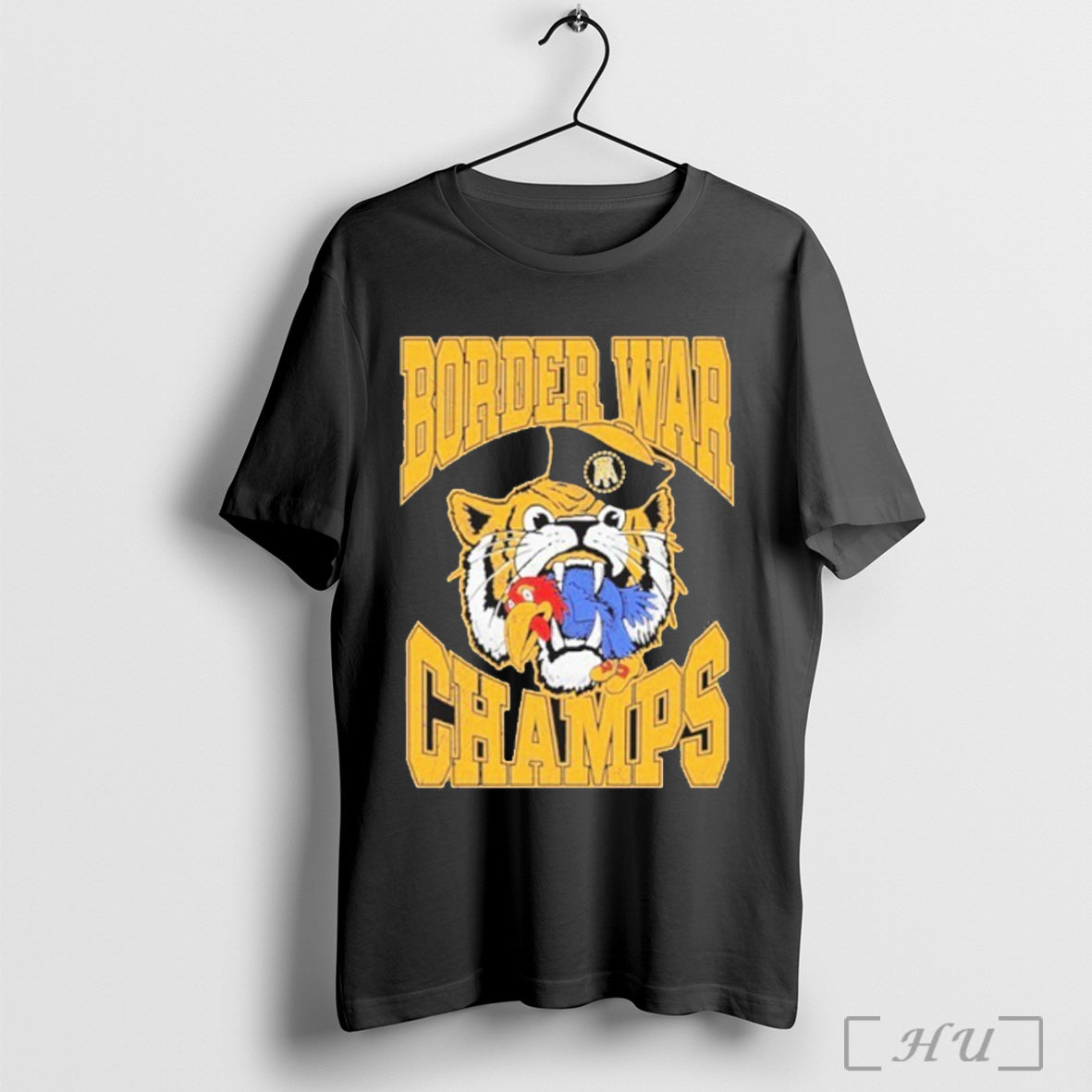 Officials Missouri Tigers Beat Kansas Jayhawks Border War Champs Mascot T Shirt Unisex T-shirt, Sweatshirt, Hoodie, Long Sleeve Tee - T-Shirt, Sweatshirt, Hoodie