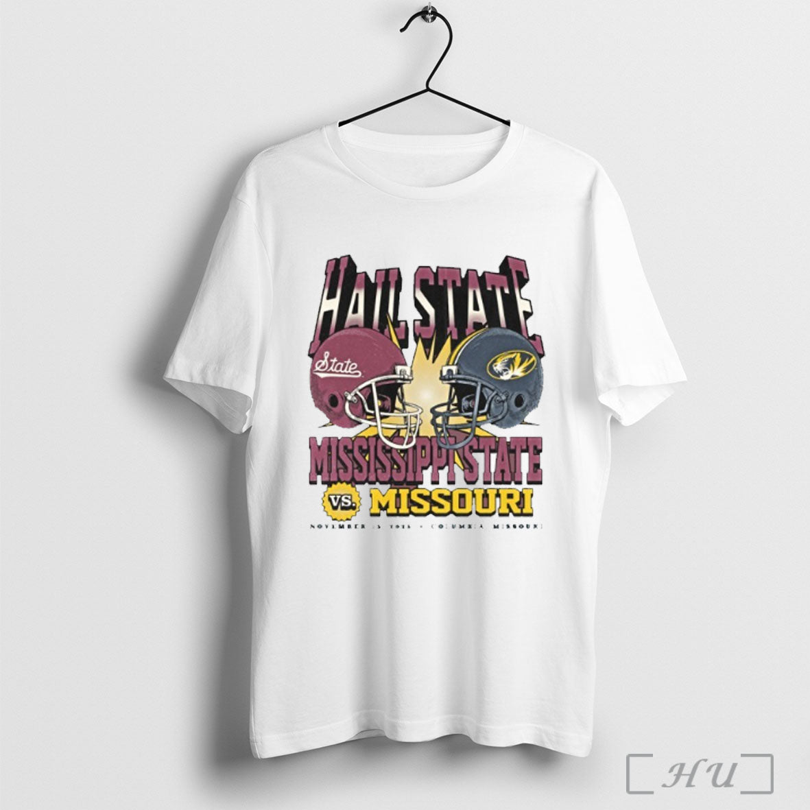 Officials Missouri Tigers Vs Mississippi State Bulldogs 2025 Hail State T Shirt Unisex T-shirt, Sweatshirt, Hoodie, Long Sleeve Tee - T-Shirt, Sweatshirt, Hoodie
