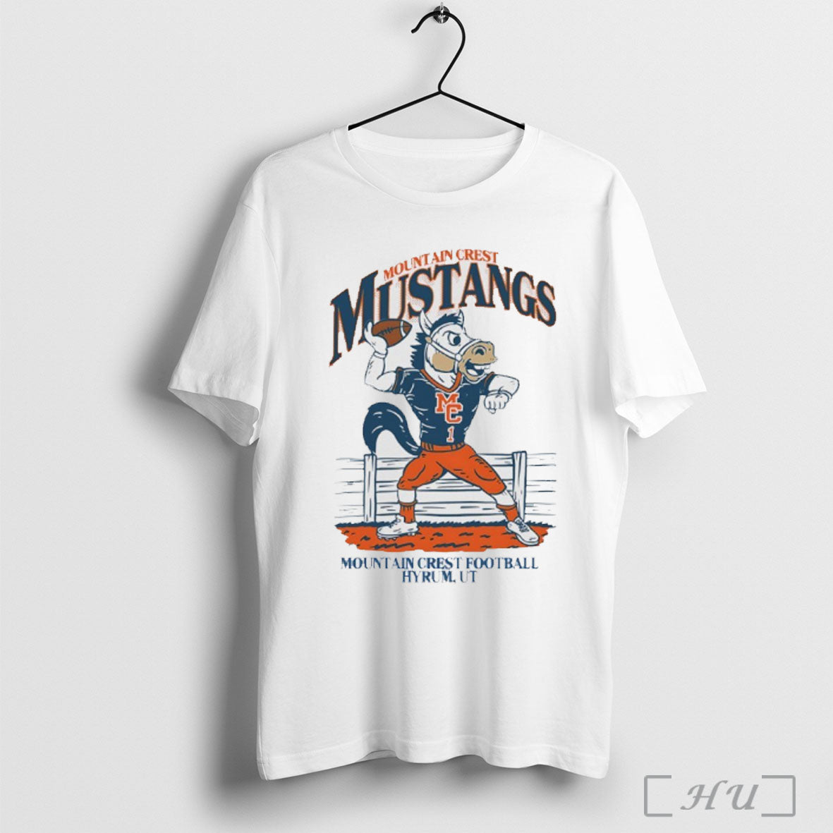 Officials Mountain Crest Mustangs Mascot Football Hyrum Graphic T Shirt Unisex T-shirt, Sweatshirt, Hoodie, Long Sleeve Tee - T-Shirt, Sweatshirt, Hoodie