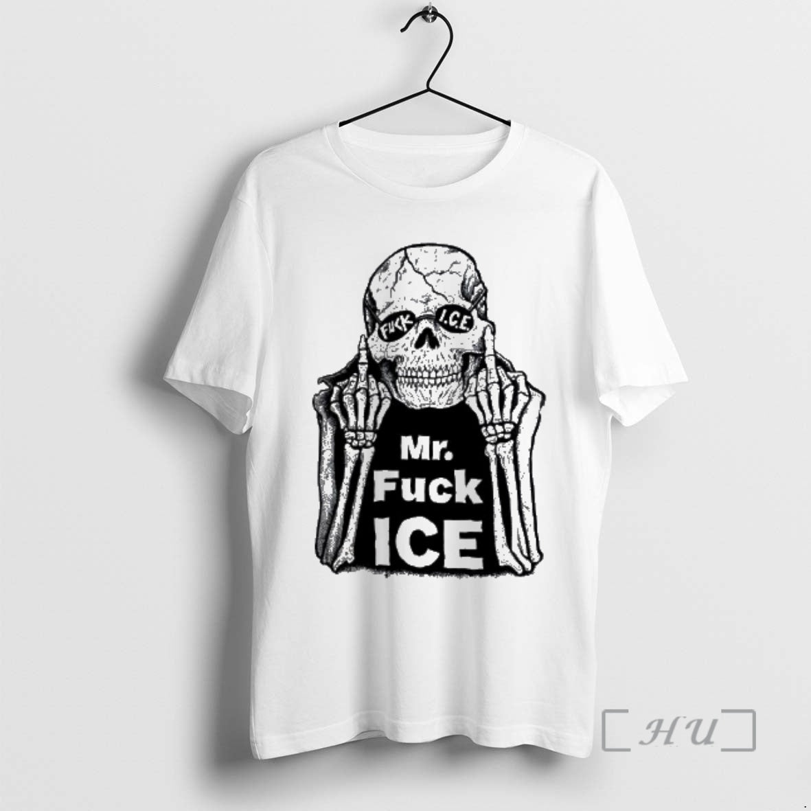 Officials Mr Fuck Ice Skeleton Skull Middle Fingers Political - T-Shirt, Sweatshirt, Hoodie