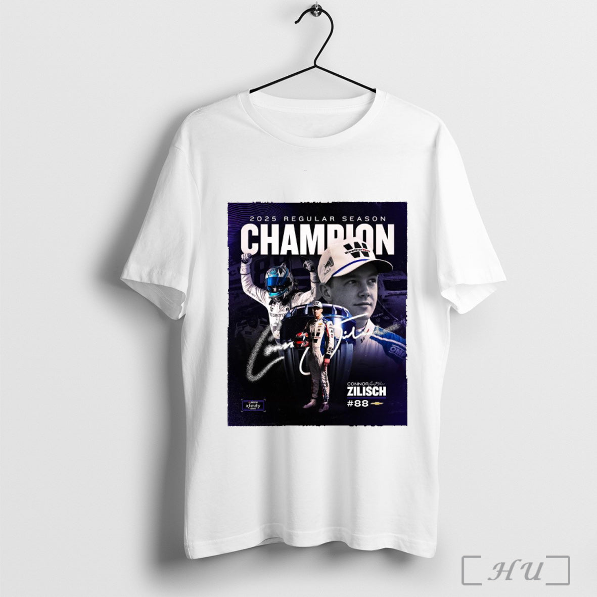 Officials Nascar Xfinity 2025 Regular Season Champion Connor Zilisch Signature T Shirt Unisex T-shirt, Sweatshirt, Hoodie, Long Sleeve Tee - T-Shirt, Sweatshirt, Hoodie