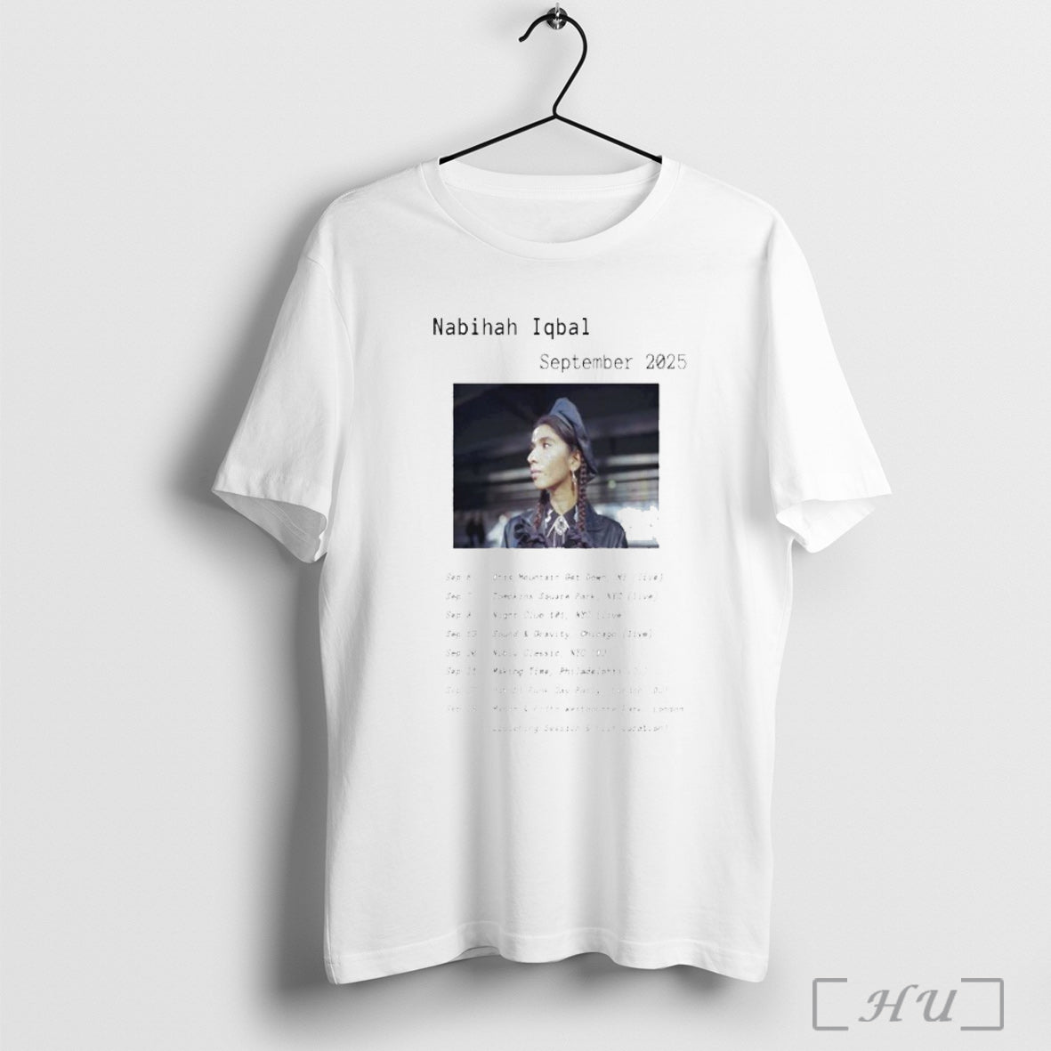 Officials Nabihah Iqbal September Tour 2025 Dates T Shirt Unisex T-shirt, Sweatshirt, Hoodie, Long Sleeve Tee - T-Shirt, Sweatshirt, Hoodie