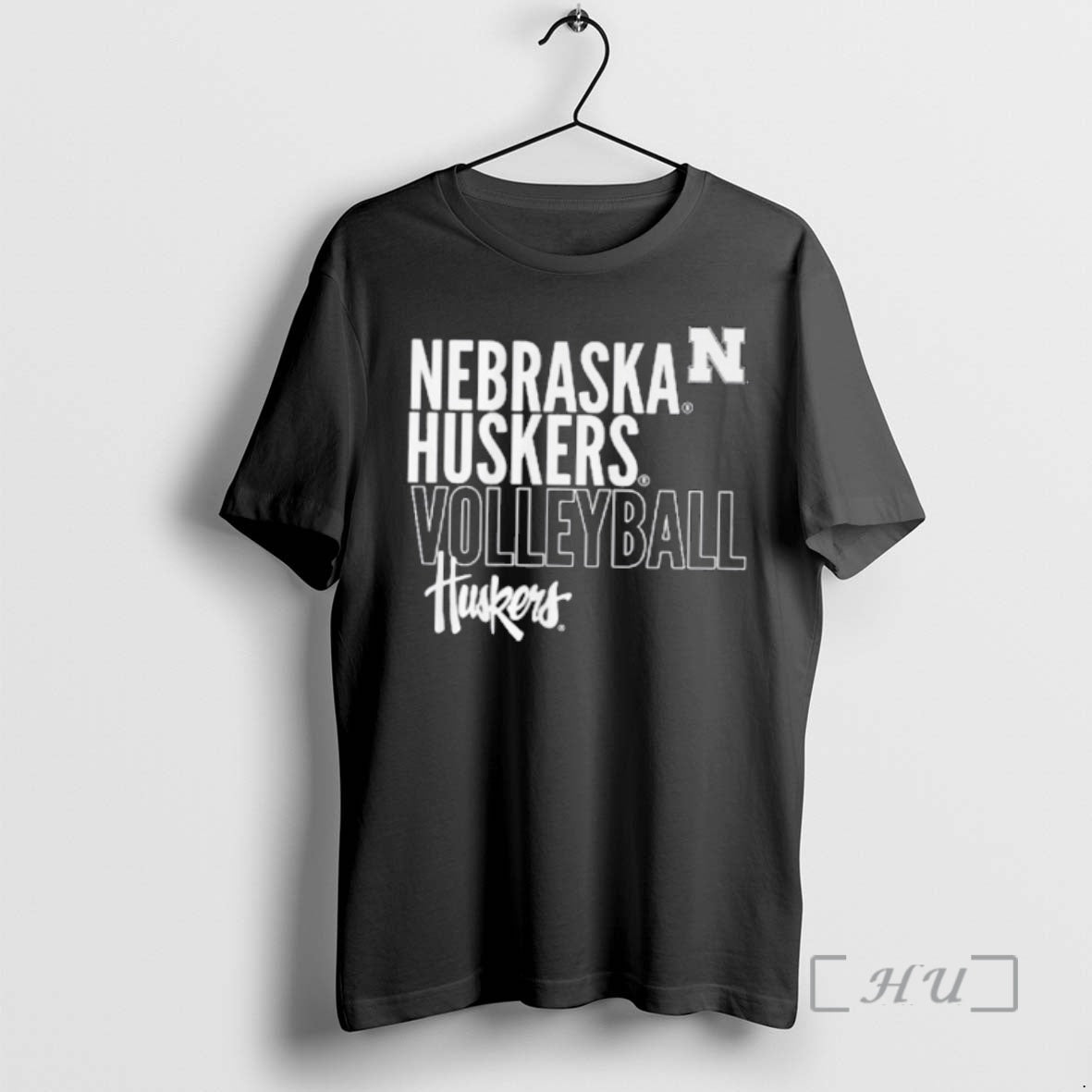 Officials Nebraska Huskiers Volleyball Text Logo - T-Shirt, Sweatshirt, Hoodie
