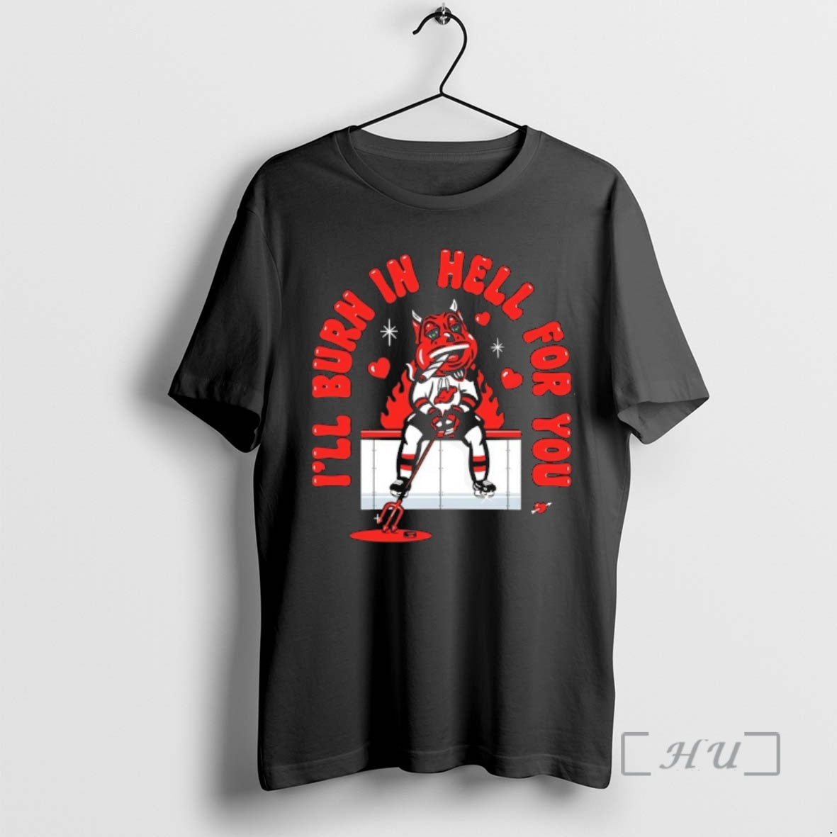 Officials New Jersey Devils Satan Cigar Ill Burn In Hell For You Premium T Shirts hockey jersey product view 1
