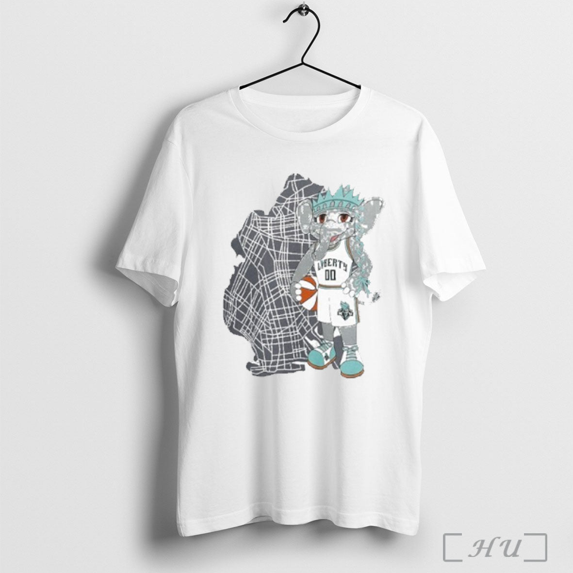 Officials New York Liberty Ellie Mascot Borough T Shirt Unisex T-shirt, Sweatshirt, Hoodie, Long Sleeve Tee - T-Shirt, Sweatshirt, Hoodie