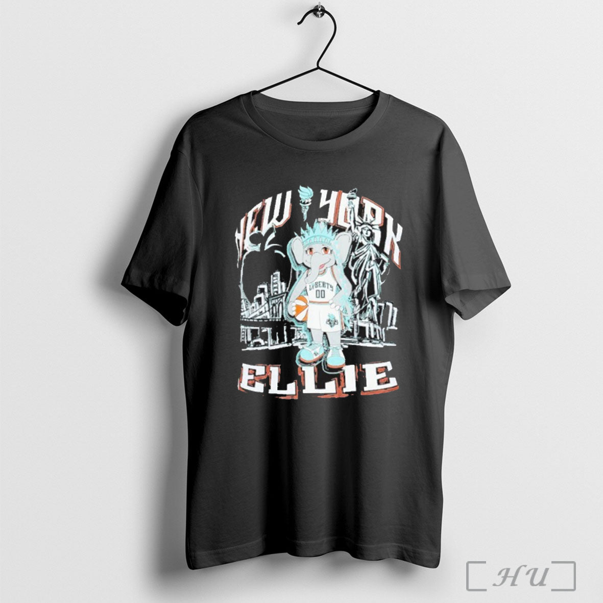 Officials New York Liberty Ellie Mascot City Elementized T Shirt Unisex T-shirt, Sweatshirt, Hoodie, Long Sleeve Tee - T-Shirt, Sweatshirt, Hoodie
