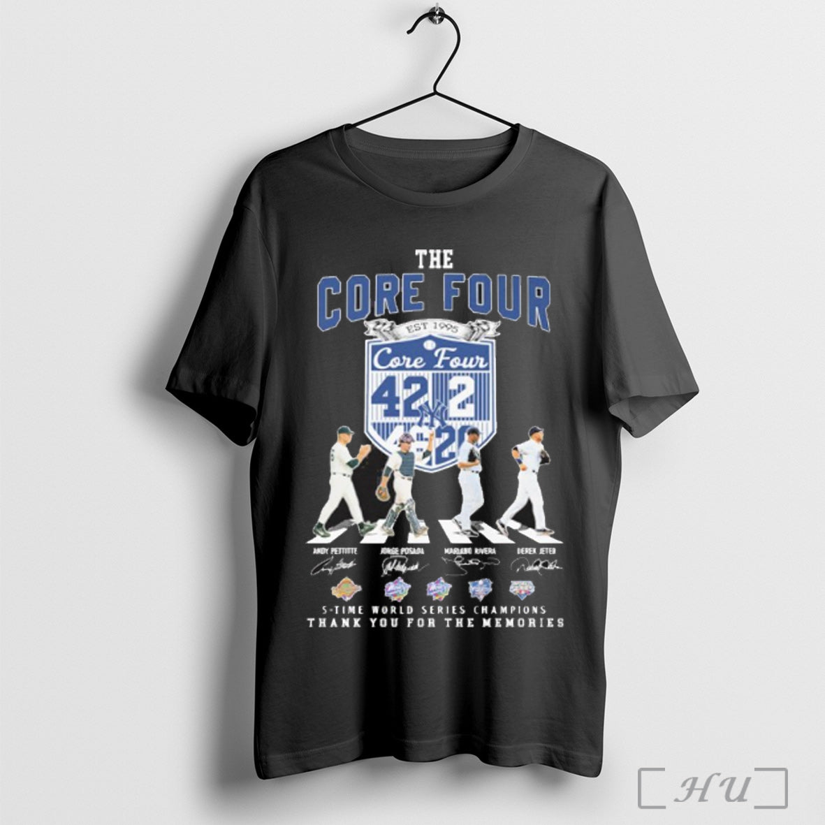 Officials New York Yankees The Core Four Abbey Road 2025 T Shirt Unisex T-shirt, Sweatshirt, Hoodie, Long Sleeve Tee - T-Shirt, Sweatshirt, Hoodie