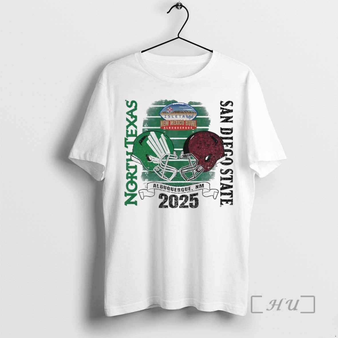 Officials North Texas Mean Green Vs San Diego State Aztecs 2025 New Mexico Bowl Helmet - T-Shirt, Sweatshirt, Hoodie