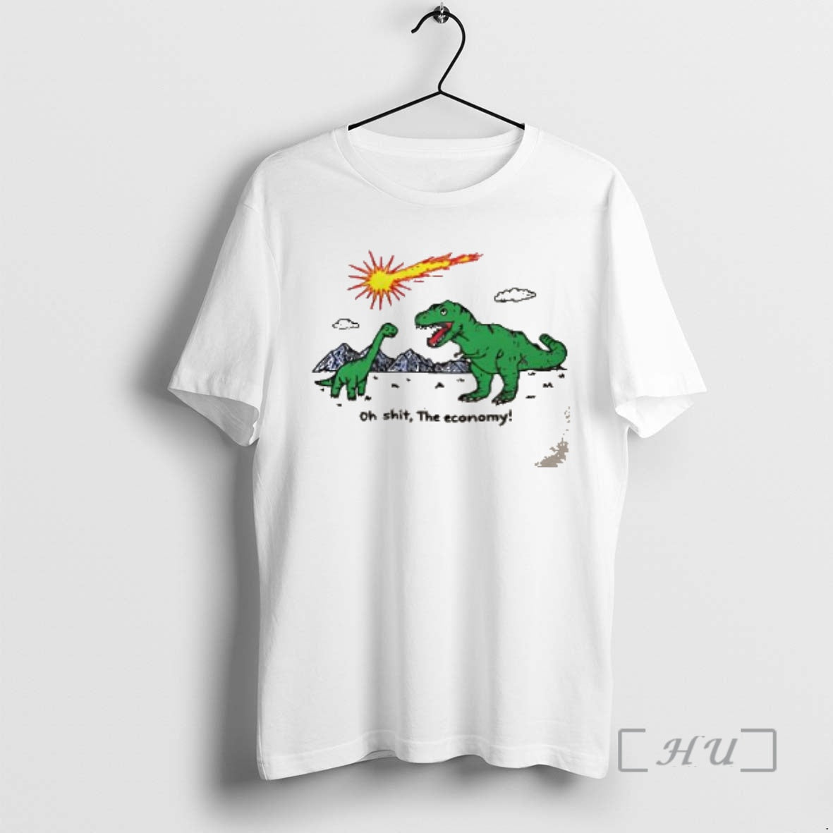 Officials Oh Shit The Economy Extinct Dinosaurs Meme - T-Shirt, Sweatshirt, Hoodie