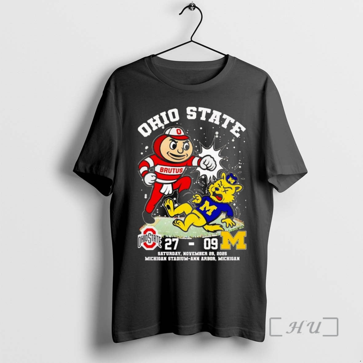Officials Ohio State Beat Michigan Mascot Knockout 2025 Score - T-Shirt, Sweatshirt, Hoodie
