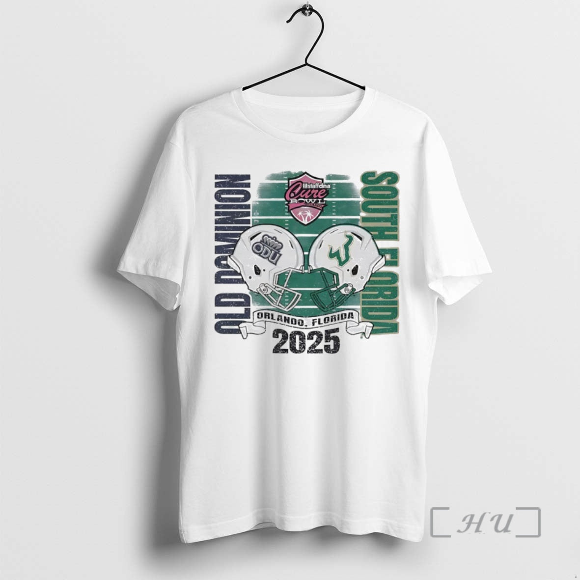 Officials Old Dominion Monarchs Vs South Florida Bulls 2025 Cure Bowl Helmet Circle Premium - T-Shirt, Sweatshirt, Hoodie