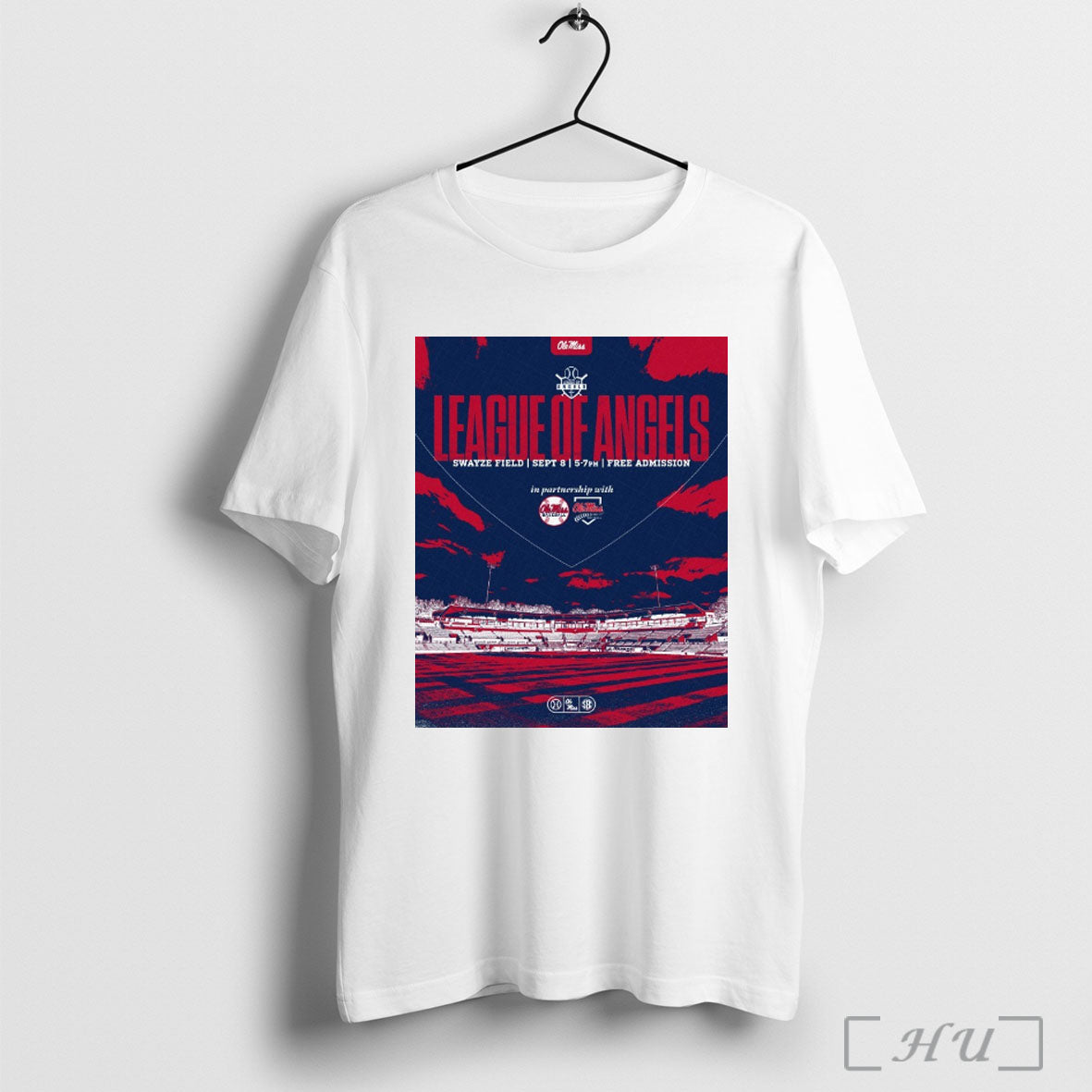 Officials Ole Miss Baseball And Ole Miss Softball League Of Angels Swayze Field September Unisex T-shirt, Sweatshirt, Hoodie, Long Sleeve Tee - T-Shirt, Sweatshirt, Hoodie