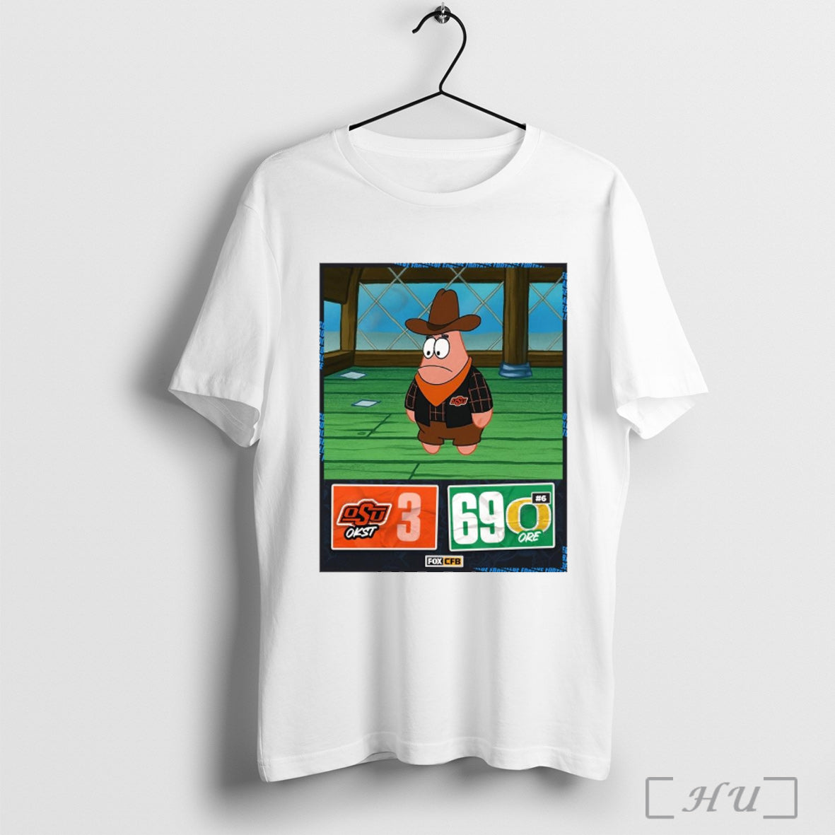 Officials Oregon 69 3 Oklahoma State Sep 6 2025 Final Score Patrick Star Meme Unisex T-shirt, Sweatshirt, Hoodie, Long Sleeve Tee - T-Shirt, Sweatshirt, Hoodie