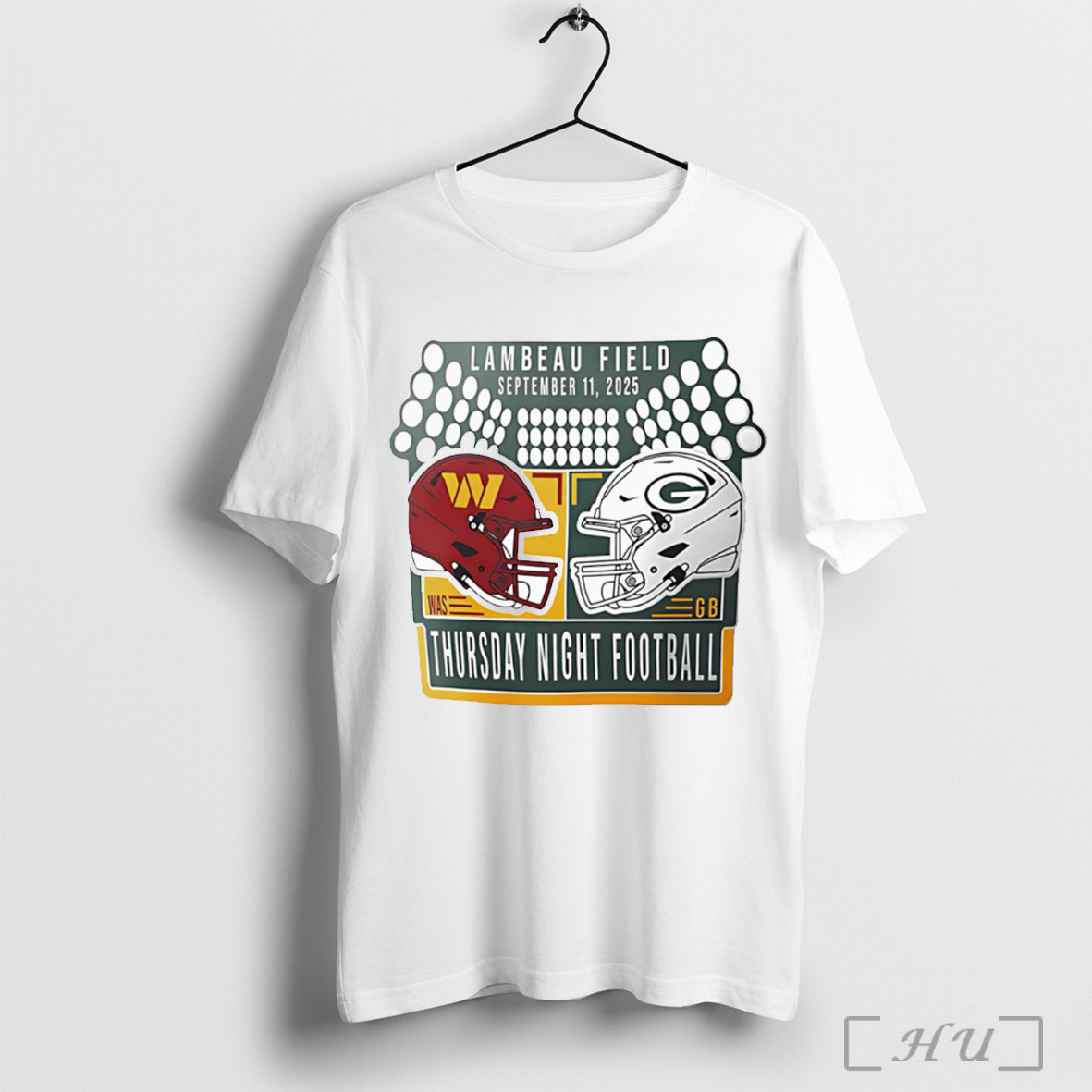 Officials Packers Vs Commanders 9 11 Match Up T Shirt Unisex T-shirt, Sweatshirt, Hoodie, Long Sleeve Tee - T-Shirt, Sweatshirt, Hoodie