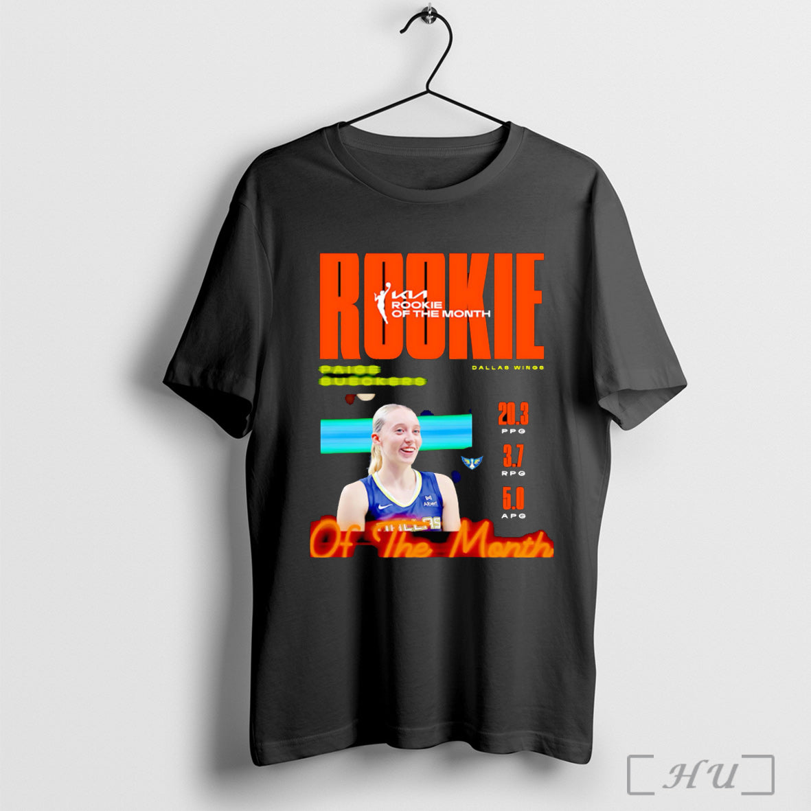 Officials Paige Bueckers Rookie Of The Month T Shirt Unisex T-shirt, Sweatshirt, Hoodie, Long Sleeve Tee - T-Shirt, Sweatshirt, Hoodie