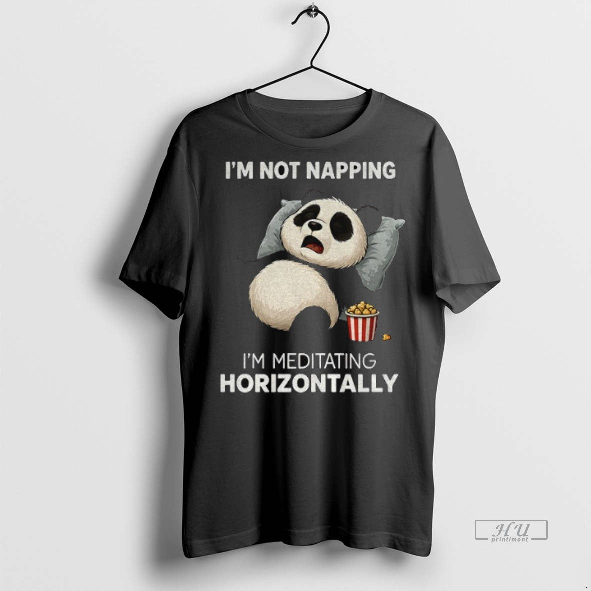 Officials Panda Popcorn Im Not Napping Im Meditating Horizontally T Shirt Sweater Unisex T-shirt, Sweatshirt, Hoodie, Long Sleeve Tee - T-Shirt, Sweatshirt, Hoodie