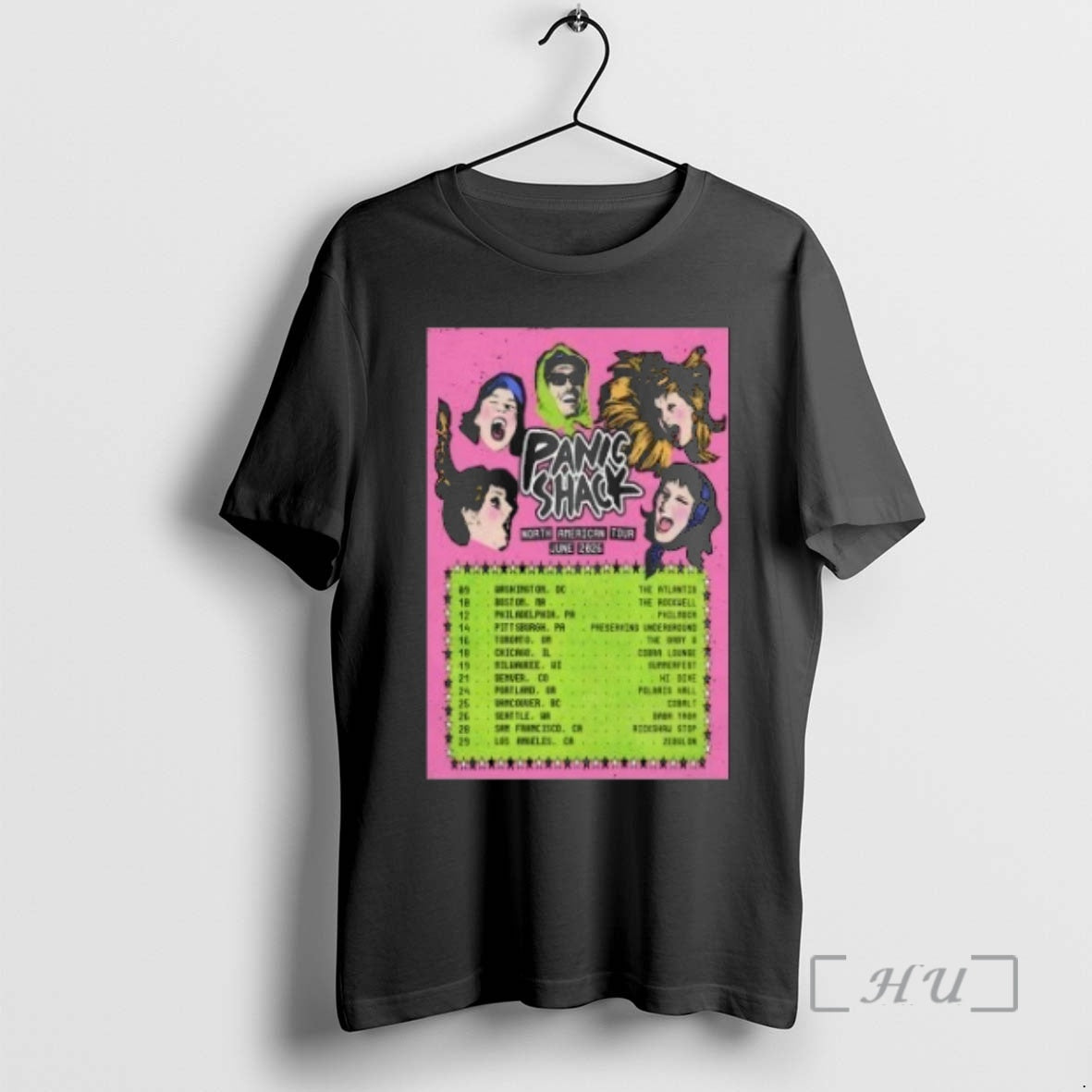 Officials Panic Shack North American Tour June 2026 Unisex T-shirt, Sweatshirt, Hoodie, Long Sleeve Tee - T-Shirt, Sweatshirt, Hoodie
