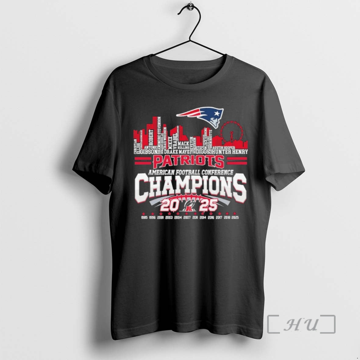 Officials Patriots Typo City American Football Conference Champions - T-Shirt, Sweatshirt, Hoodie