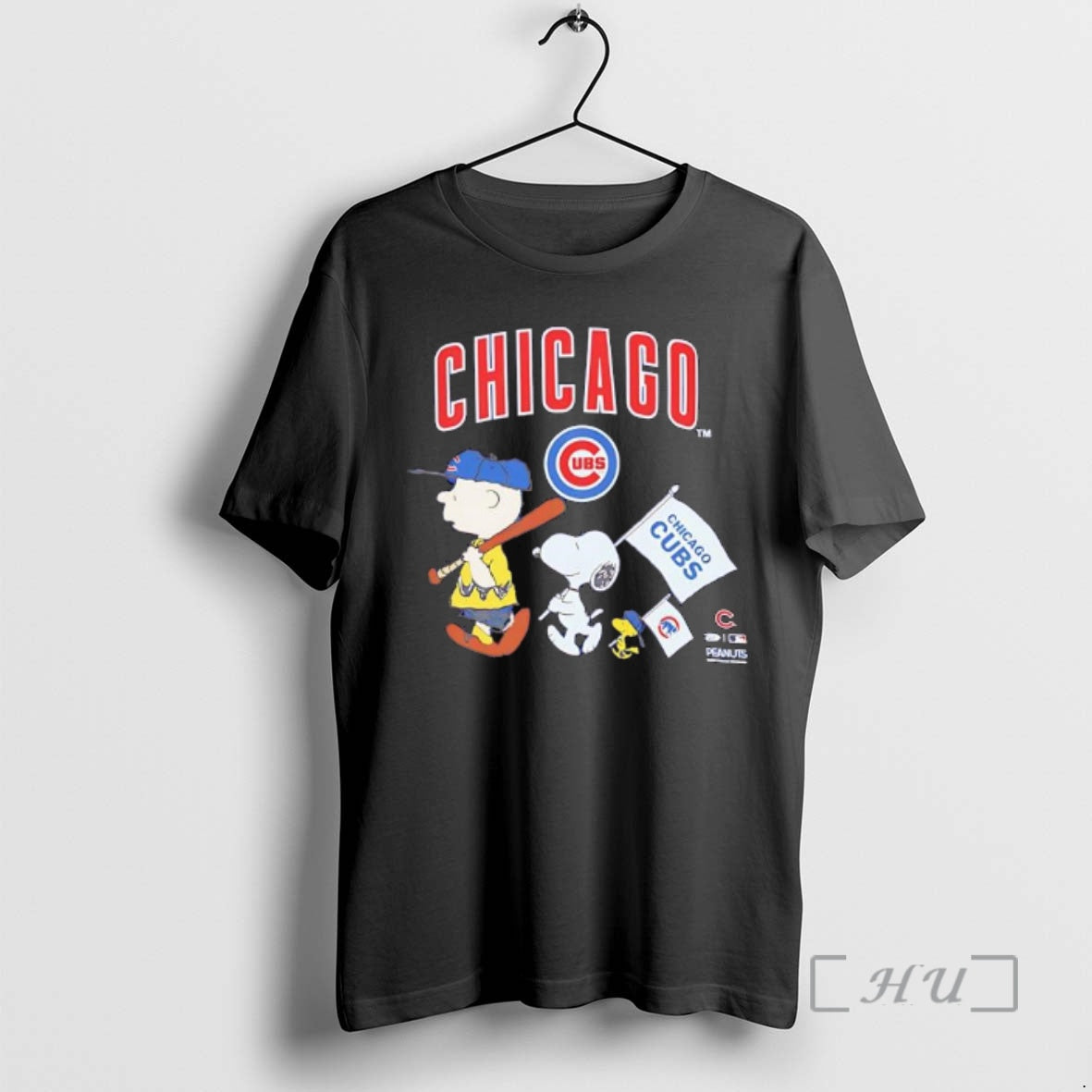 Officials Peanuts Chracters Flag With Chicago Cubs Royal - T-Shirt, Sweatshirt, Hoodie