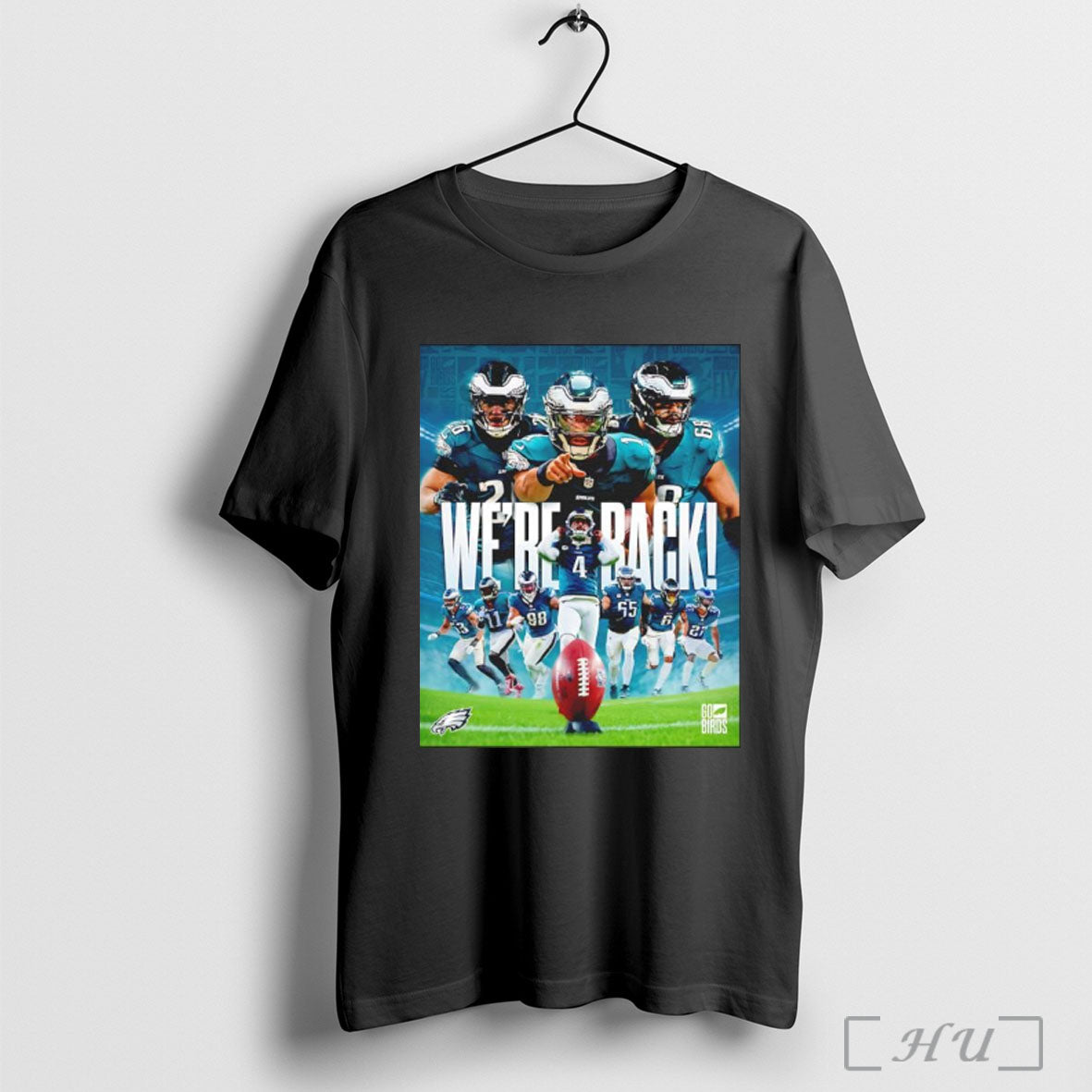 Officials Philadelphia Eaglethe We Are Back Football Player Collage T Shirt Unisex T-shirt, Sweatshirt, Hoodie, Long Sleeve Tee - T-Shirt, Sweatshirt, Hoodie