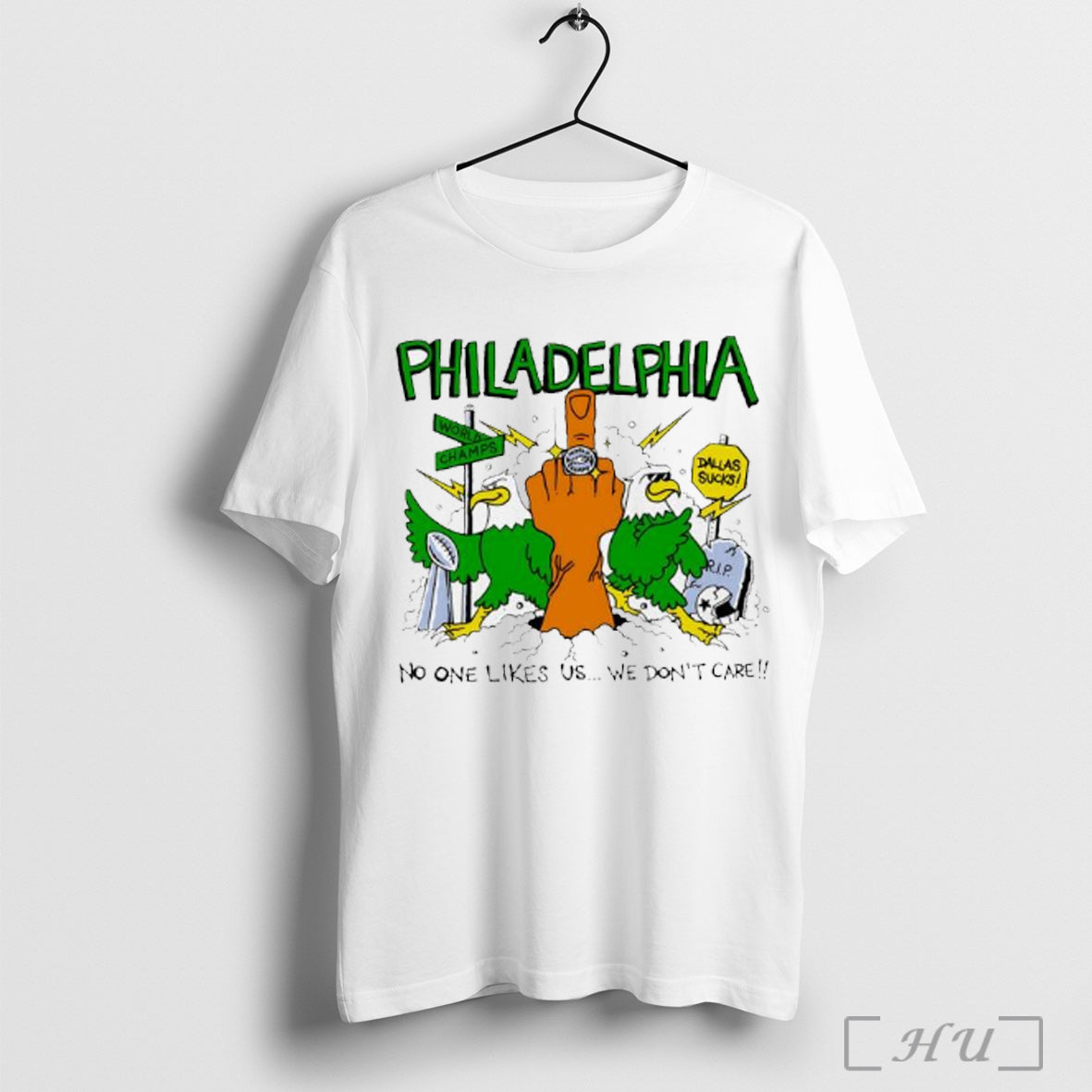 Officials Philadelphia World Champs No One Likes Us We Dont Care Cartoon T Shirt Unisex T-shirt, Sweatshirt, Hoodie, Long Sleeve Tee - T-Shirt, Sweatshirt, Hoodie