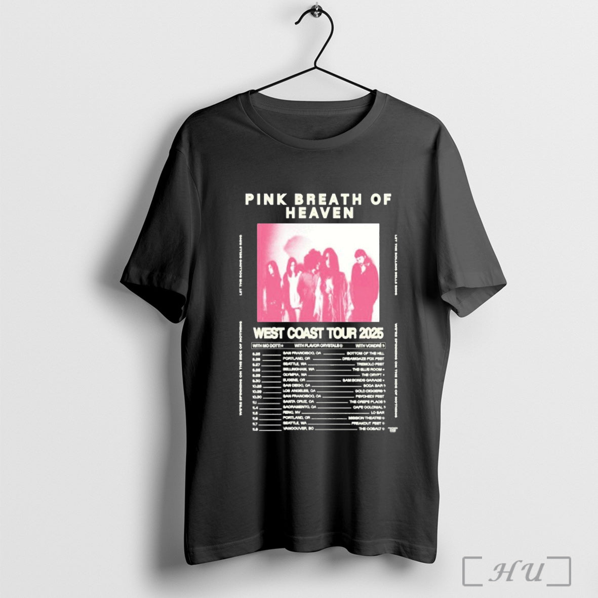 Officials Pink Breath Of Heaven West Coast Tour 2025 Dates T Shirt Unisex T-shirt, Sweatshirt, Hoodie, Long Sleeve Tee - T-Shirt, Sweatshirt, Hoodie