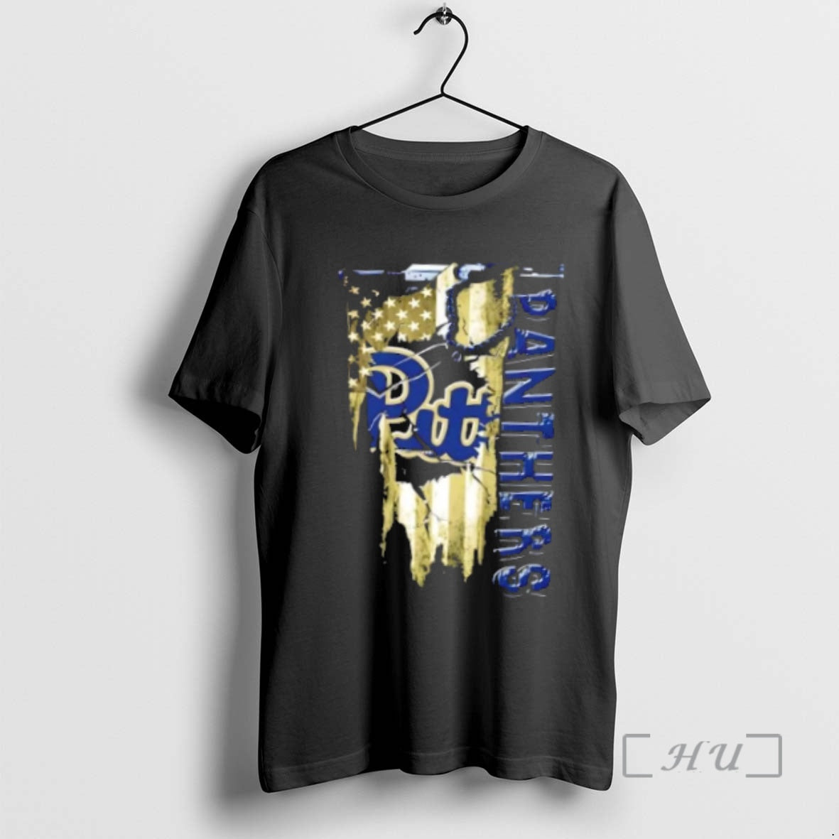 Officials Pittsburgh Panthers Football Battle Shattered Usa Flag Rip Design - T-Shirt, Sweatshirt, Hoodie