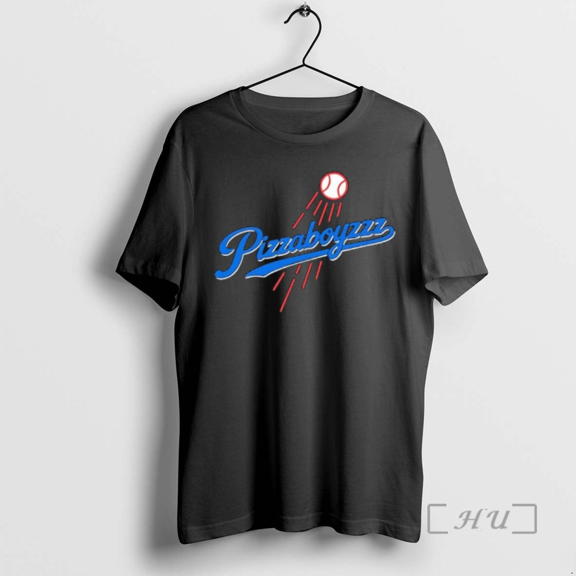 Officials Pizza Boyzzz Blue Script Baseball Logo - T-Shirt, Sweatshirt, Hoodie