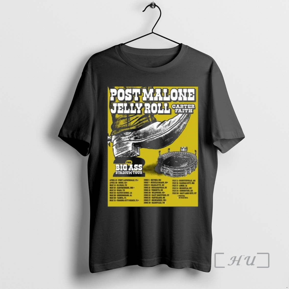 Officials Post Malone The Big Ass Stadium Tour 2026 Part 2 Schedule Venue Tour Dates - T-Shirt, Sweatshirt, Hoodie