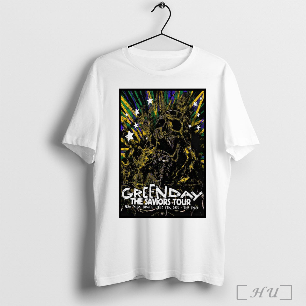 Officials Poster Green Day The Saviors Tour The Town Sao Paulo Brazil September 7 2025 Unisex T-shirt, Sweatshirt, Hoodie, Long Sleeve Tee - T-Shirt, Sweatshirt, Hoodie
