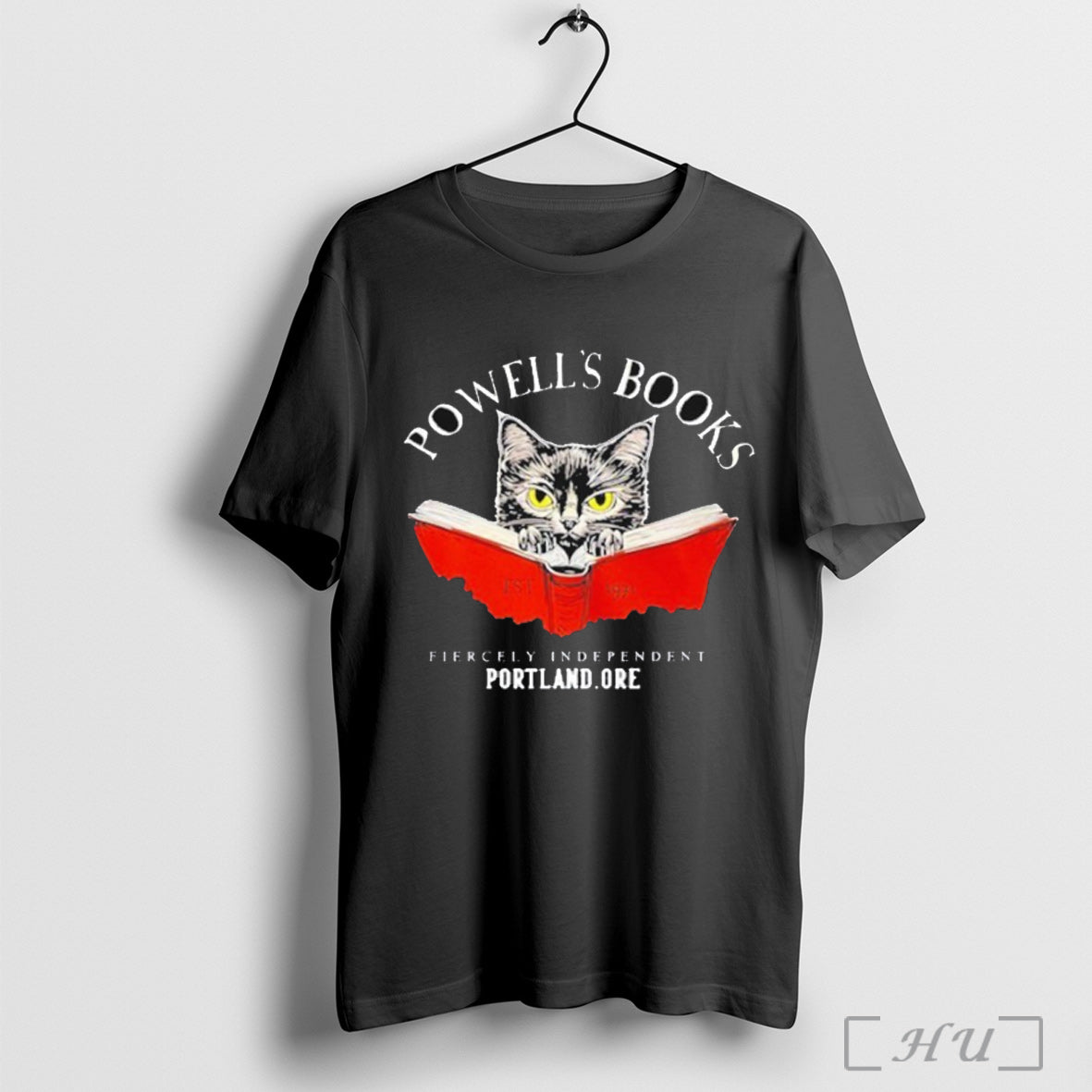 Officials Powells Books Fiercely Independent Portland Ore Est 1971 Cat T Shirt Unisex T-shirt, Sweatshirt, Hoodie, Long Sleeve Tee - T-Shirt, Sweatshirt, Hoodie