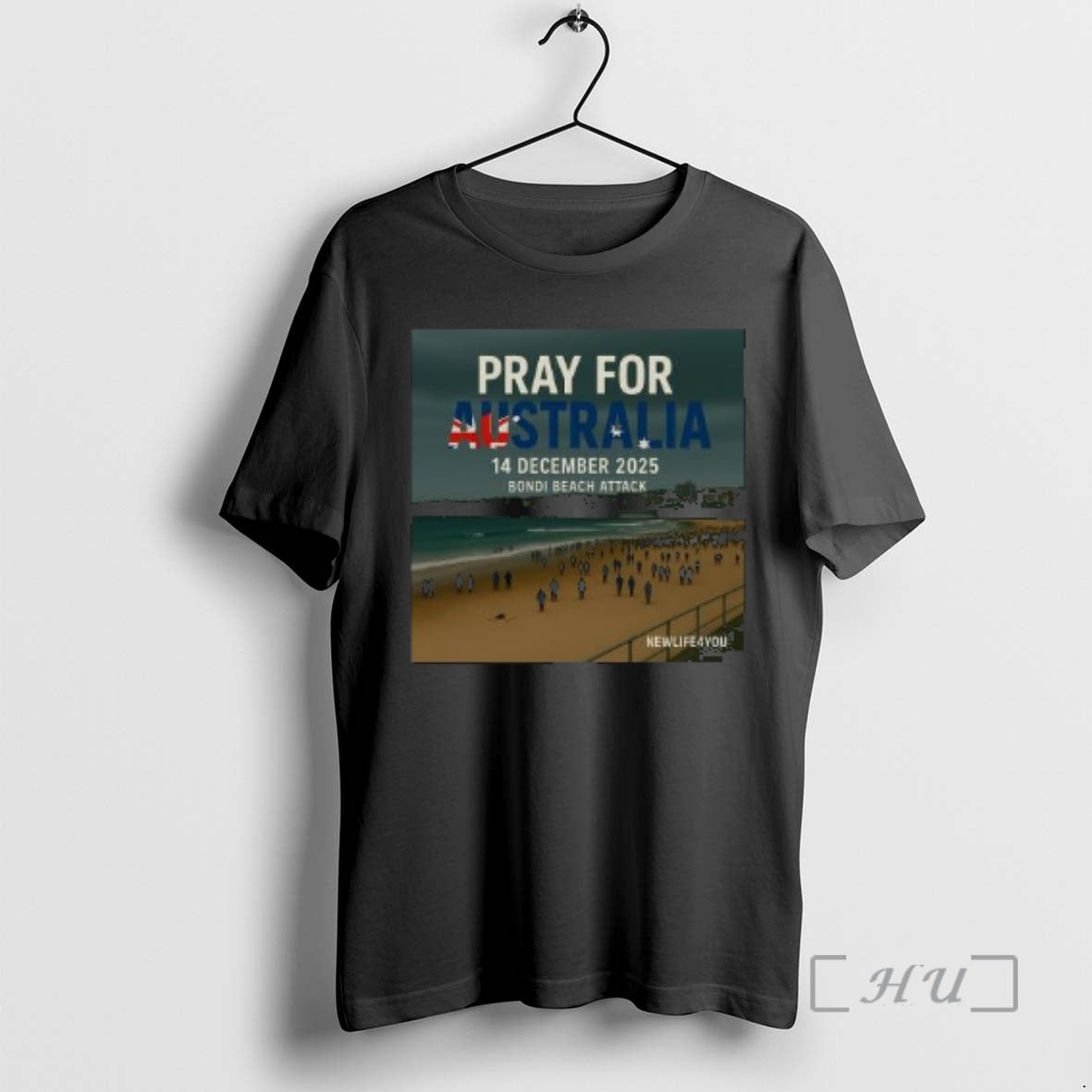 Officials Pray For Australia 14 December 2025 Bondi Beach Attack Circle Black Premium T Shirts - T-Shirt, Sweatshirt, Hoodie