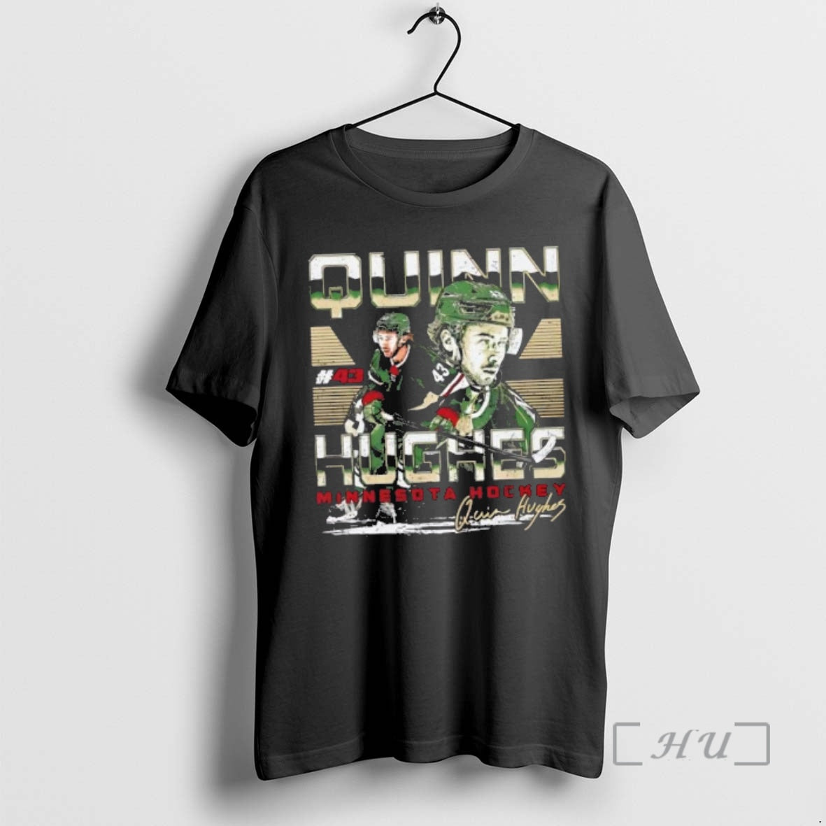 Officials Quinn Hughes Minnesota Wild Dual Signature - T-Shirt, Sweatshirt, Hoodie