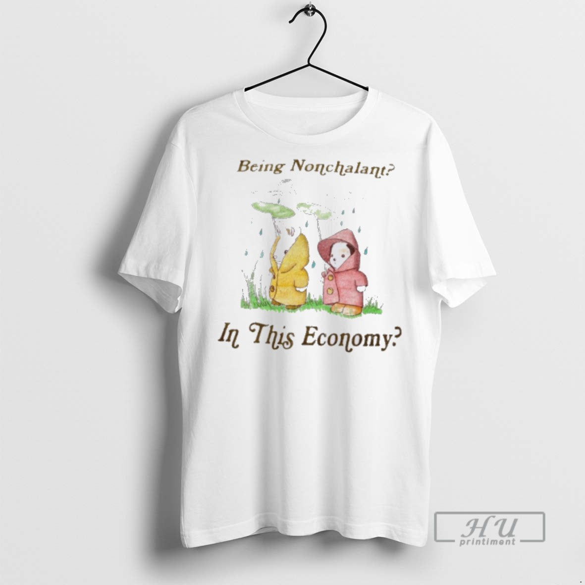 Officials Rabbit And Dog Being Nonchalant In This Economy T Shirts Unisex T-shirt, Sweatshirt, Hoodie, Long Sleeve Tee - T-Shirt, Sweatshirt, Hoodie