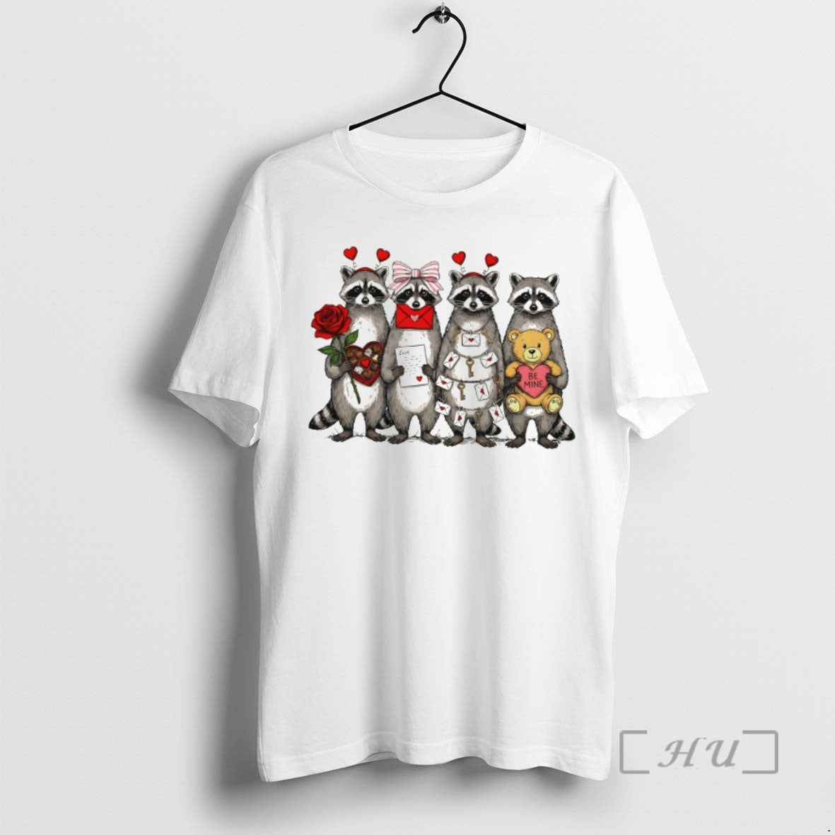Officials Raccoon Funny Coquette Love Valentines Day - T-Shirt, Sweatshirt, Hoodie