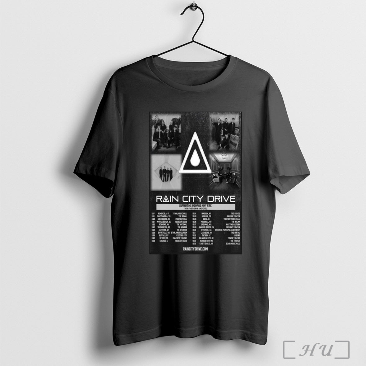 Officials Rain City Drive Supporting Memphis May Fire November And December 2025 Tour Dates - T-Shirt, Sweatshirt, Hoodie