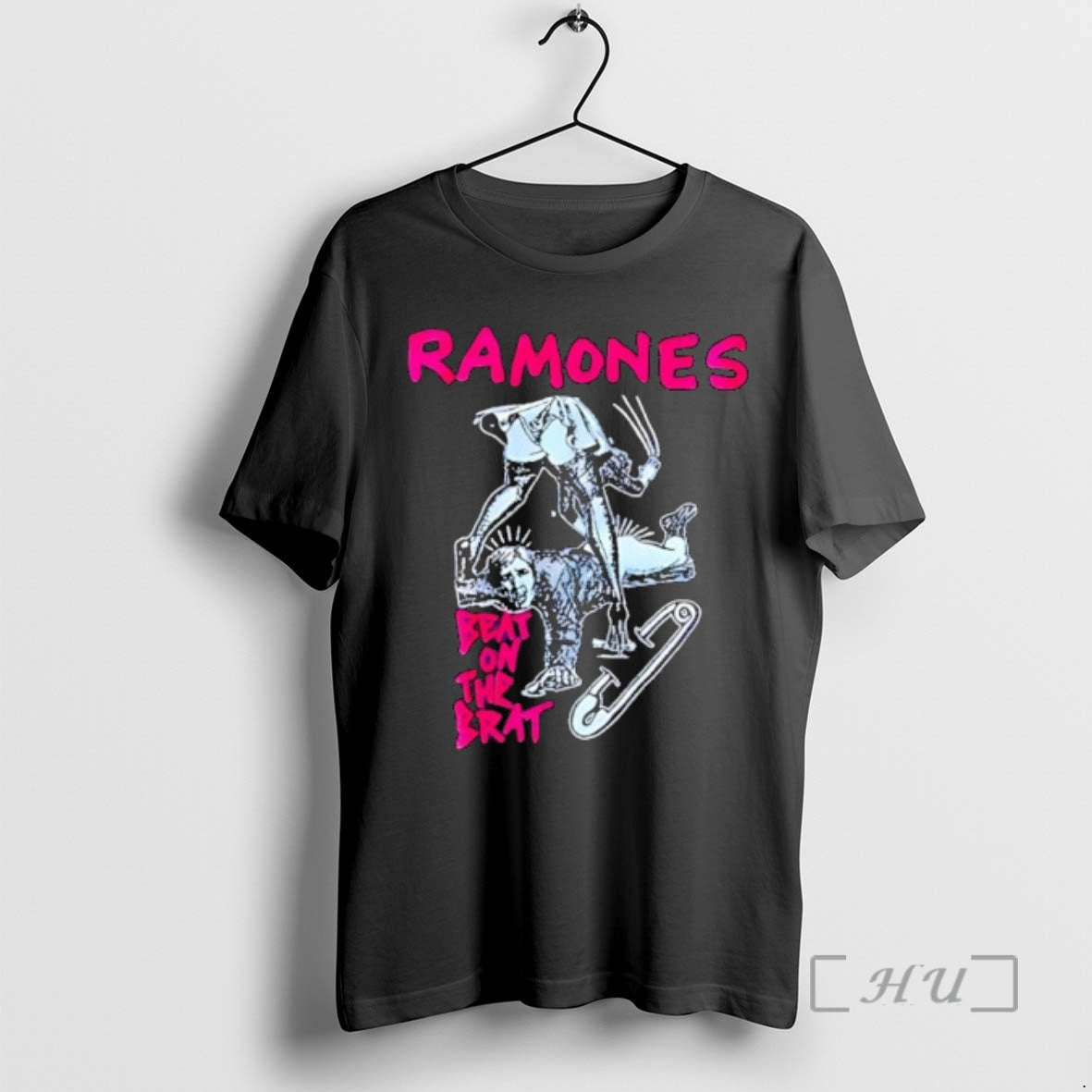 Officials Ramones Beat On The Brat Punk Rock Music Safety Pin Premium T Shirts Sweater - T-Shirt, Sweatshirt, Hoodie