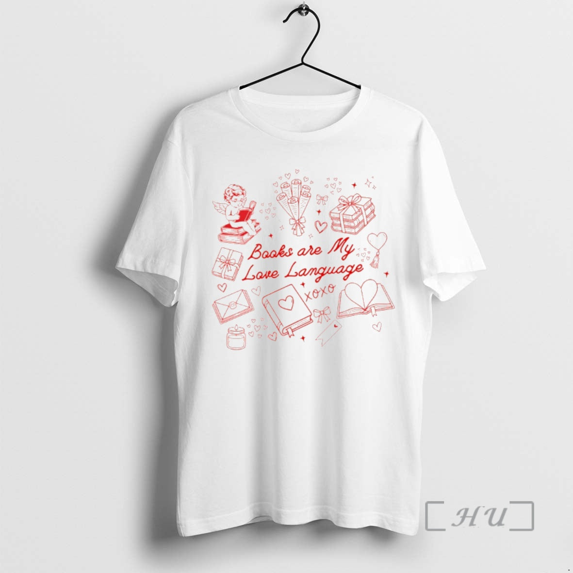 Officials Reader Bookish Books Are My Love Language Xoxo Valentines Day Premium T Shirts Sweater - T-Shirt, Sweatshirt, Hoodie