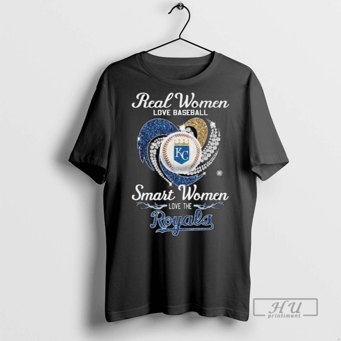 Officials Real Women Love Baseball Smart Women Love The Kansas City Royals Diamond Heart 2025 - T-Shirt, Sweatshirt, Hoodie