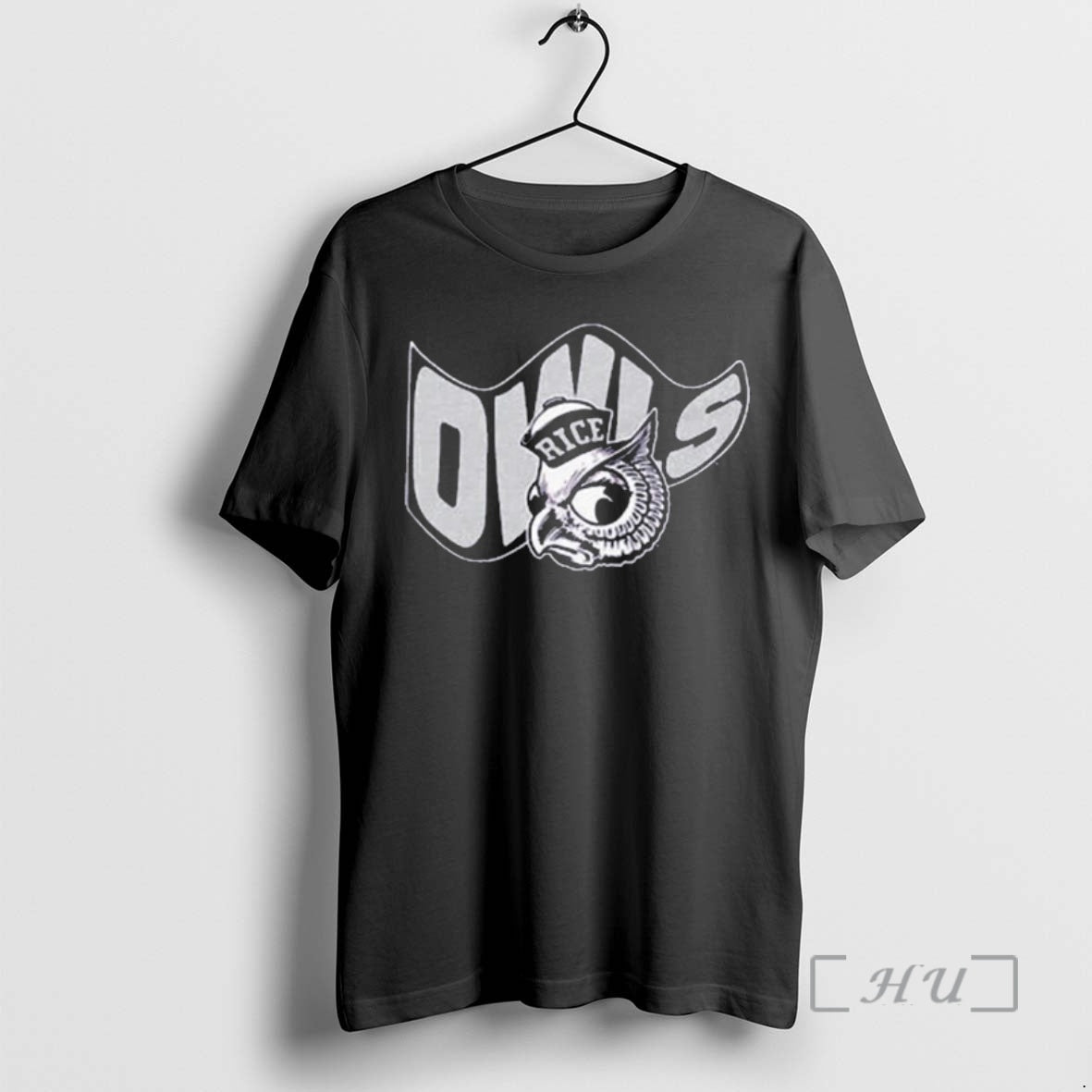 Officials Rice Owls Waving Flag Unisex T-shirt, Sweatshirt, Hoodie, Long Sleeve Tee - T-Shirt, Sweatshirt, Hoodie